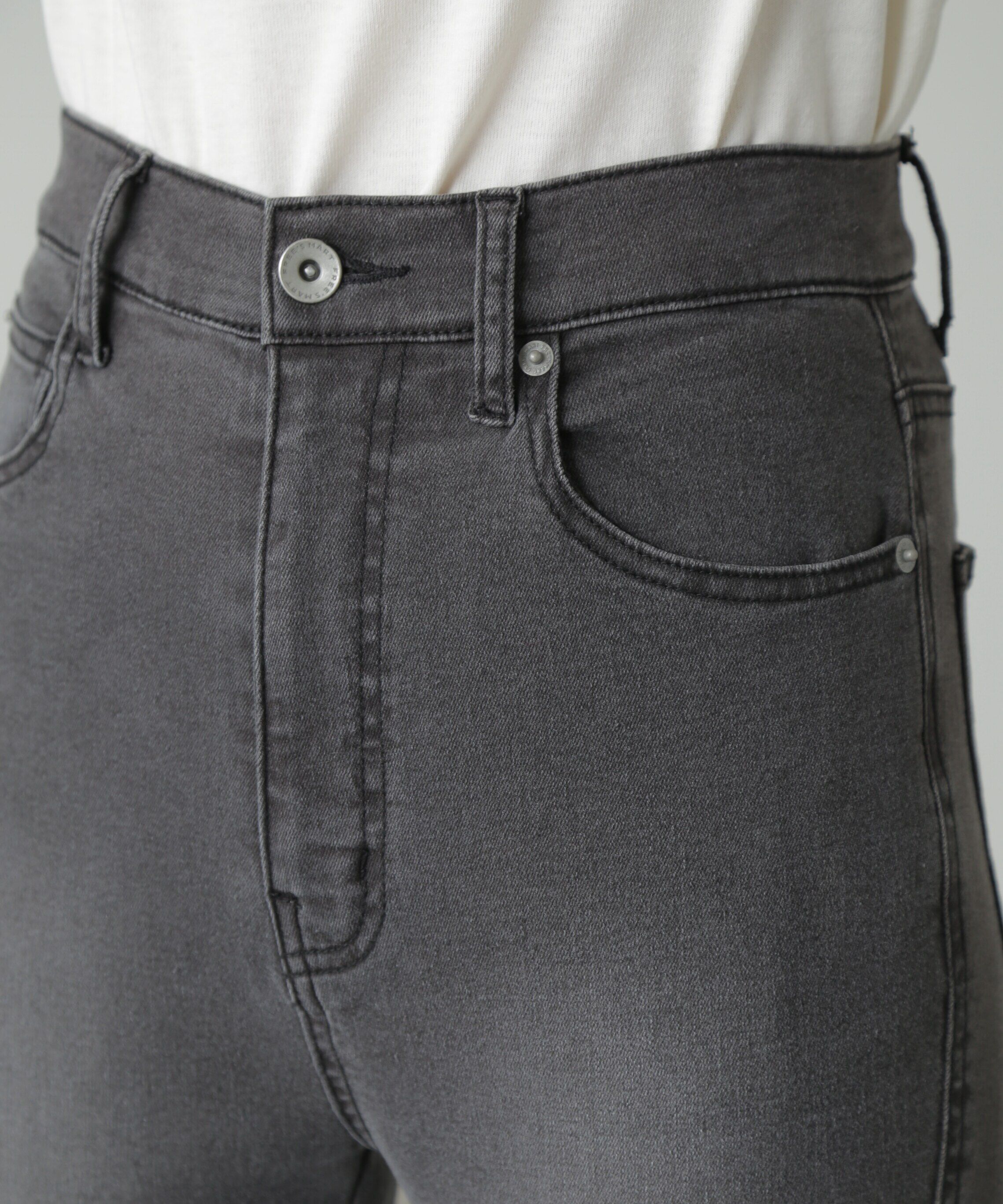  「[低身長サイズ/Sシリーズ]内スリットベルボトムデニムパンツ」|その他|