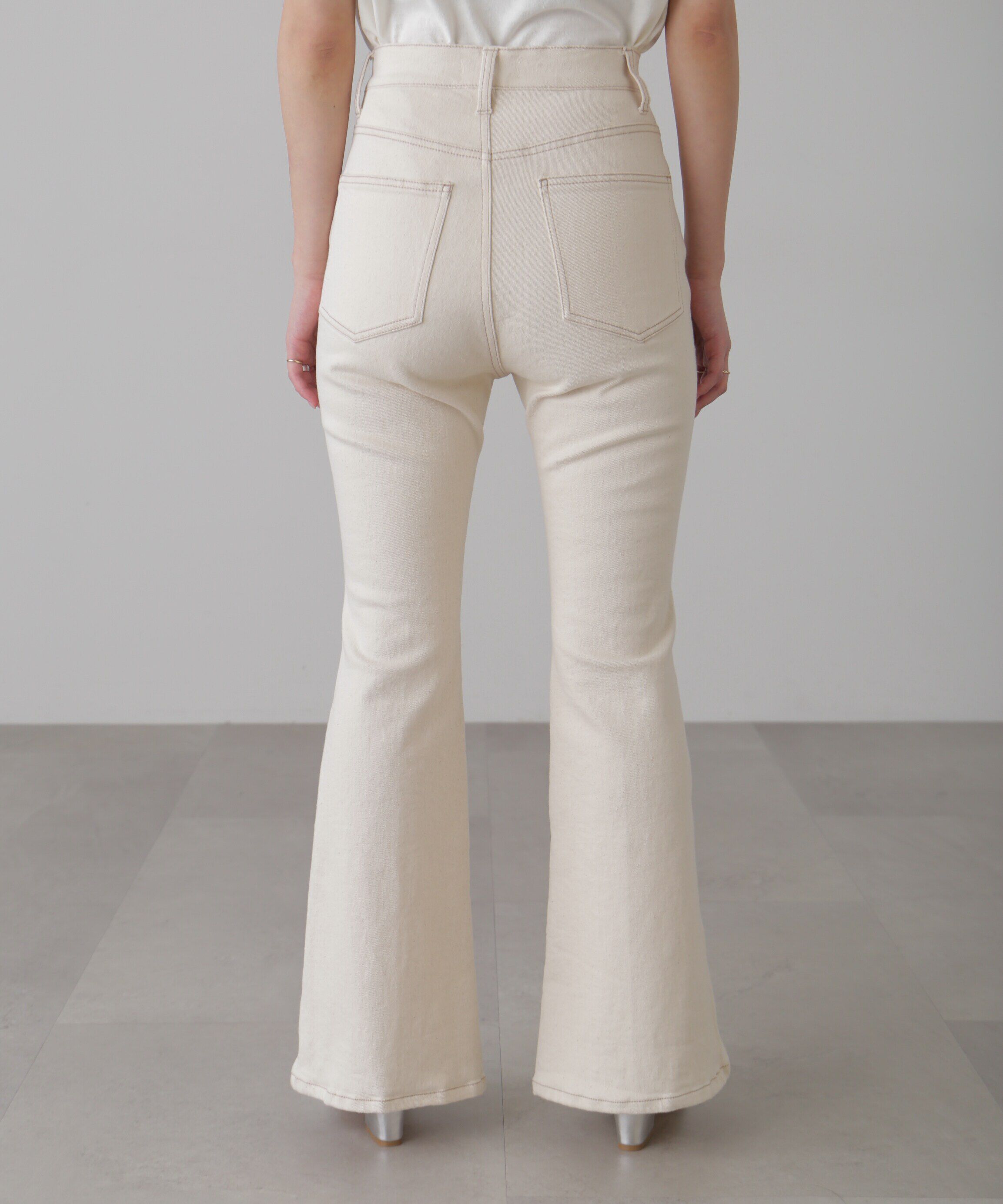  「[低身長サイズ/Sシリーズ]内スリットベルボトムデニムパンツ」|その他|