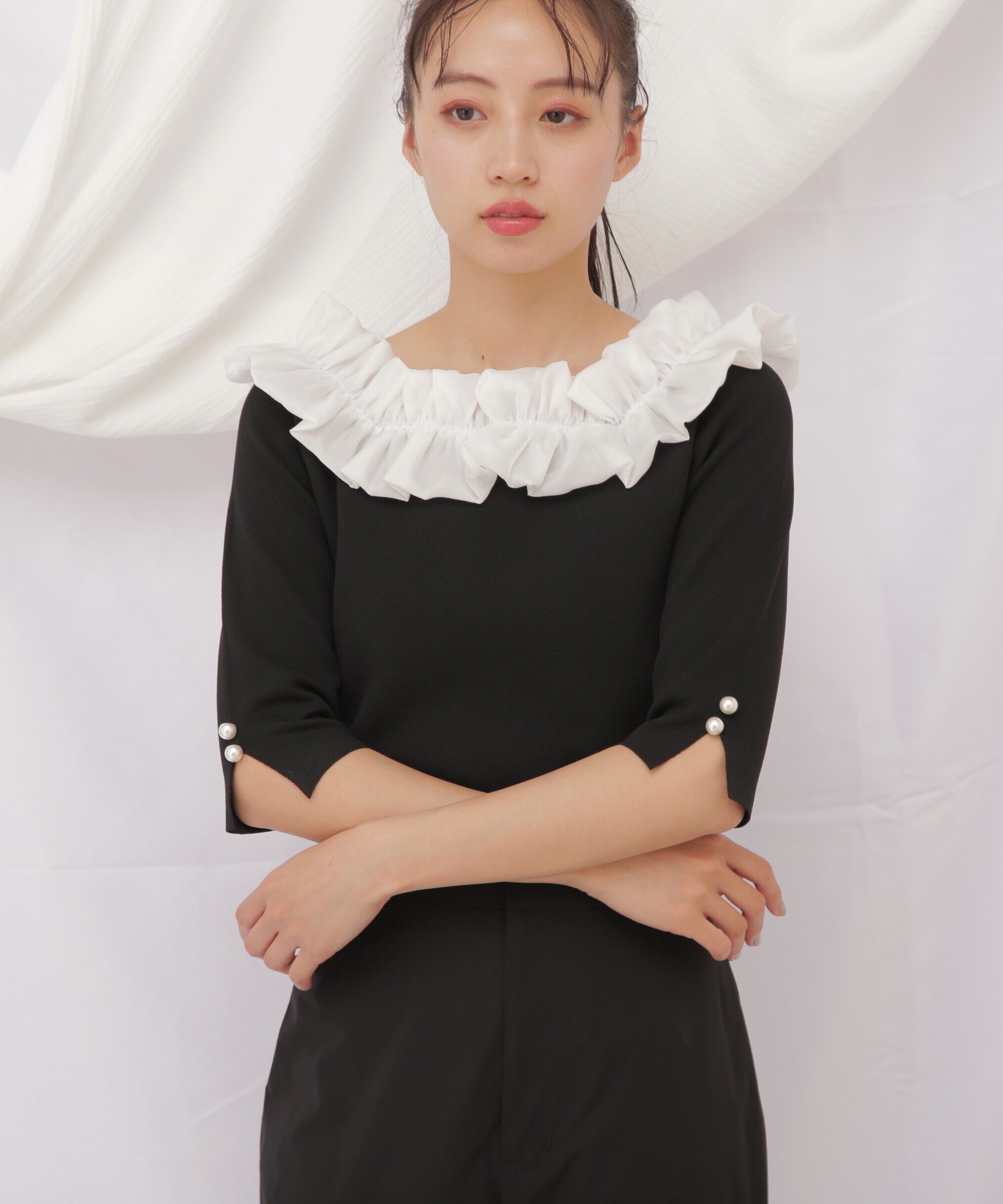  「◇ホイップフリルlittle knit」|ニット・セーター|