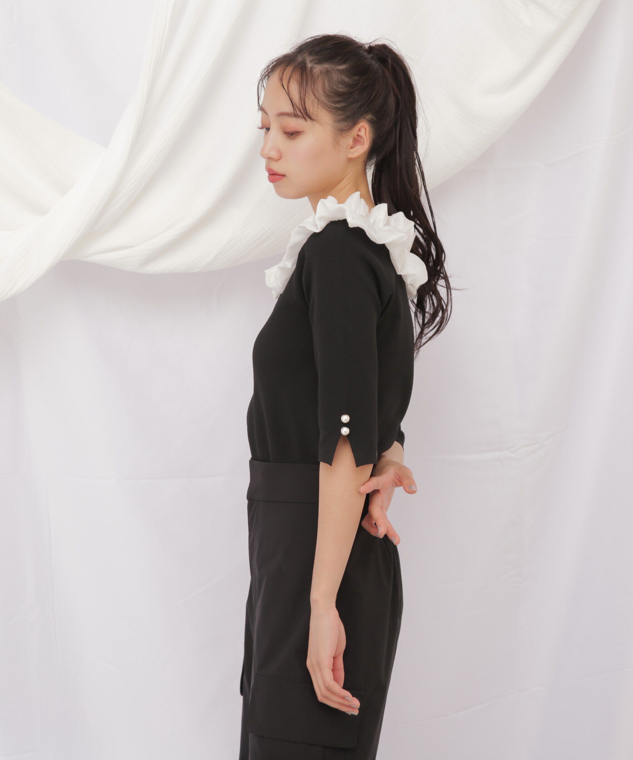  「◇ホイップフリルlittle knit」|ニット・セーター|