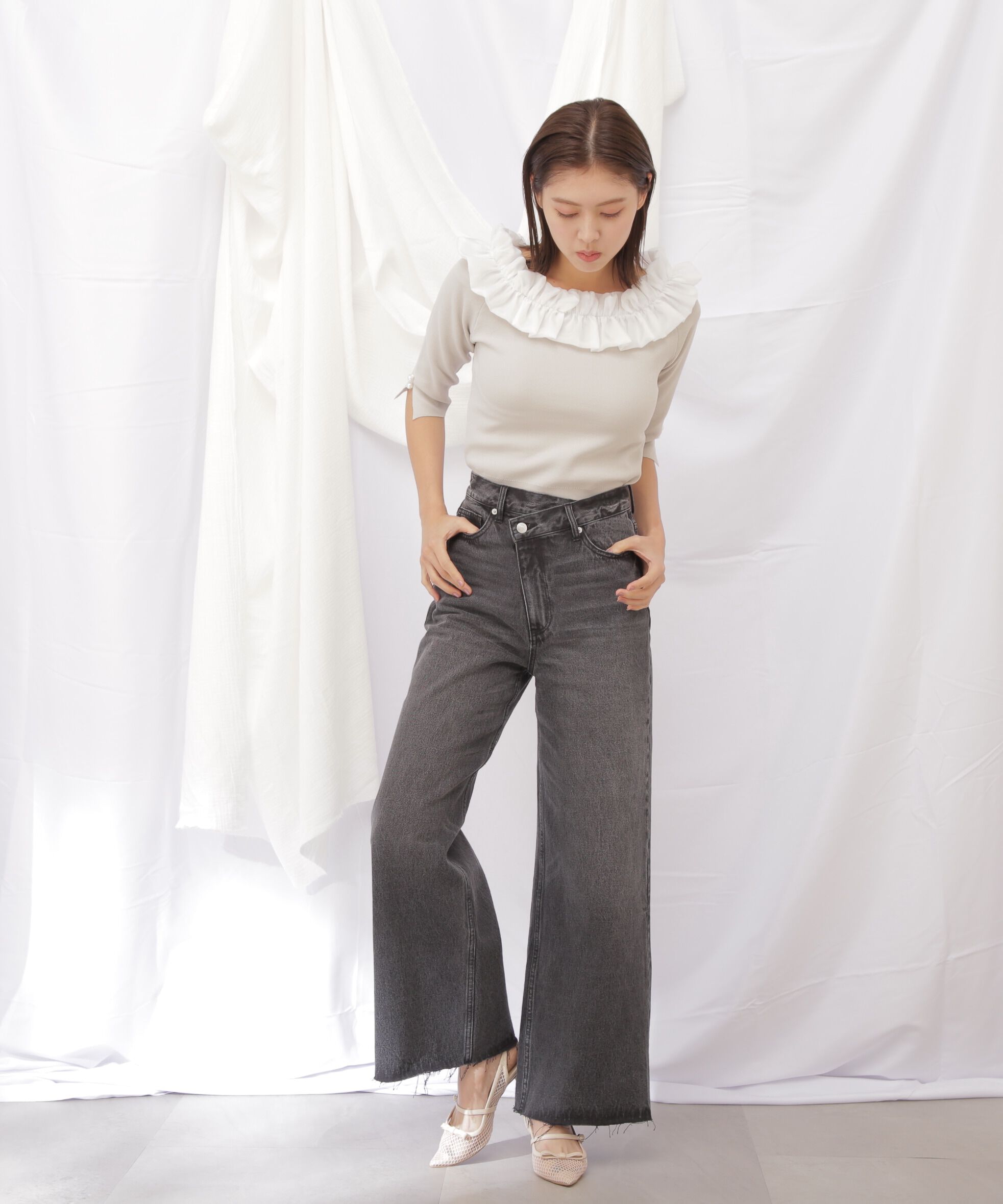  「◇ホイップフリルlittle knit」|ニット・セーター|