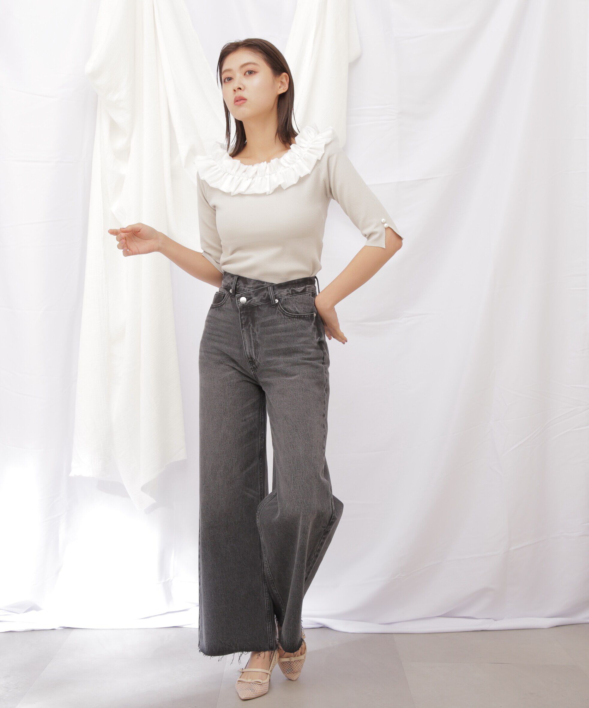  「◇ホイップフリルlittle knit」|ニット・セーター|