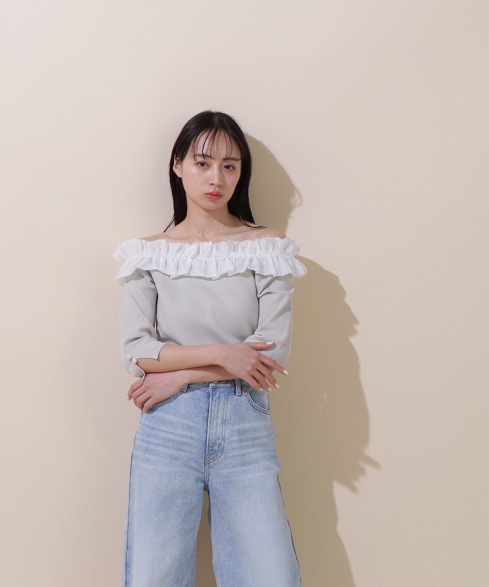  「◇ホイップフリルlittle knit」|ニット・セーター|