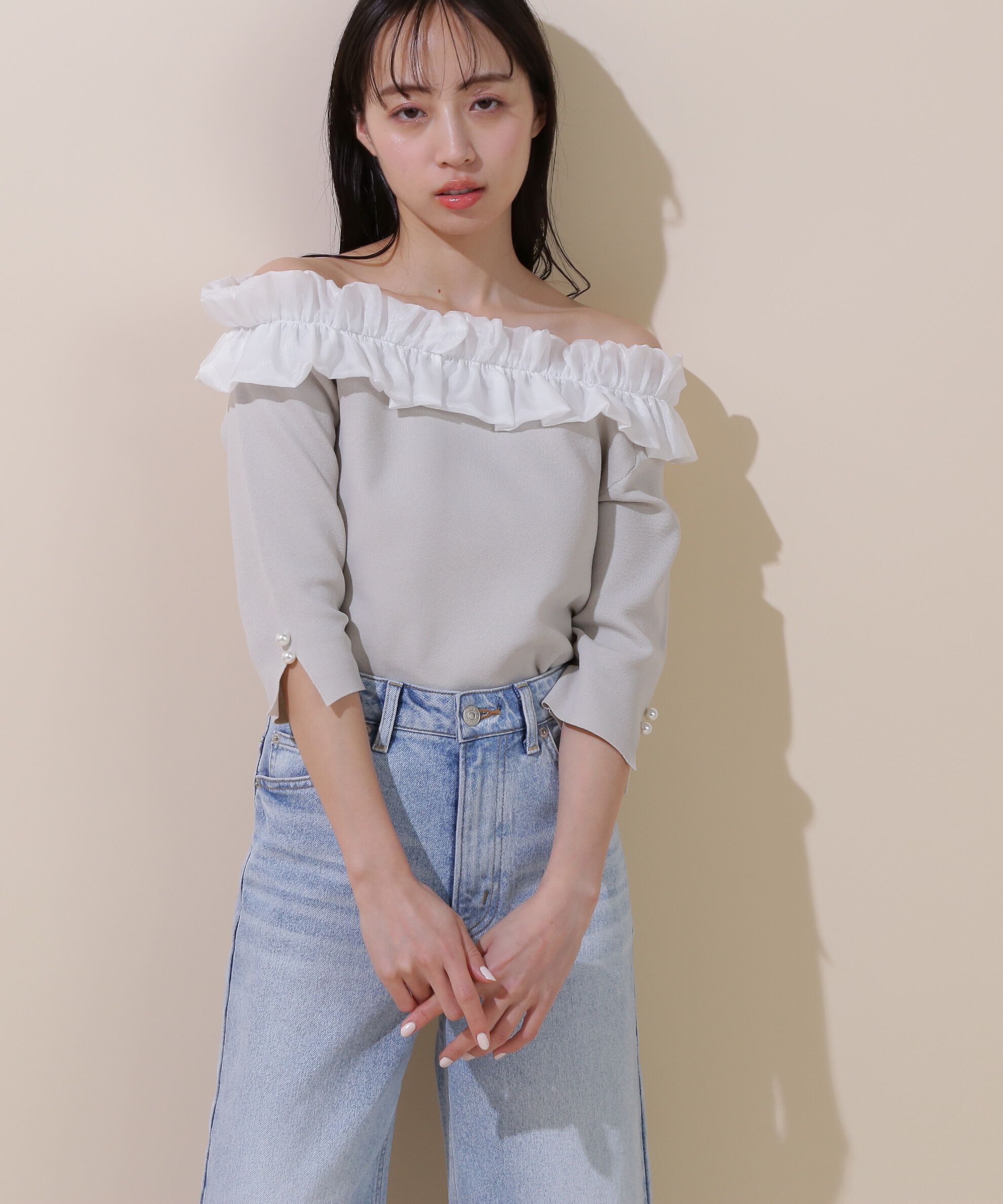  「◇ホイップフリルlittle knit」|ニット・セーター|