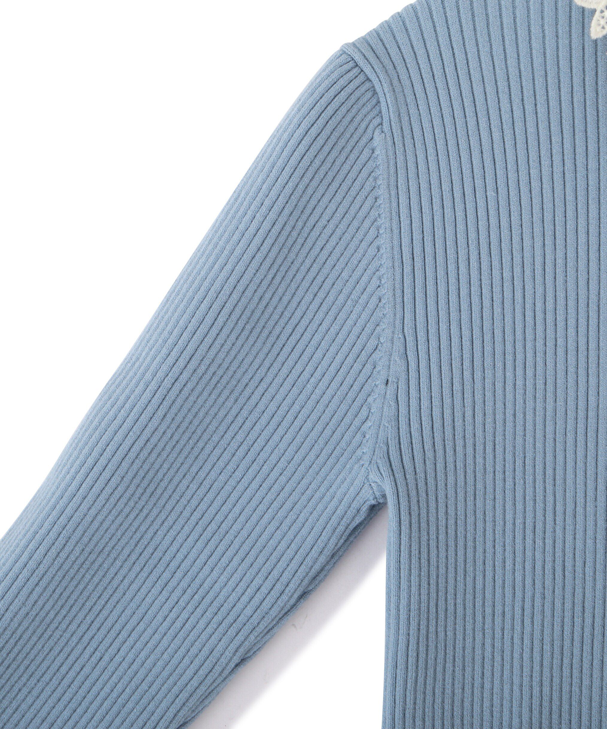  「衿付きリブニット」|ニット・セーター|