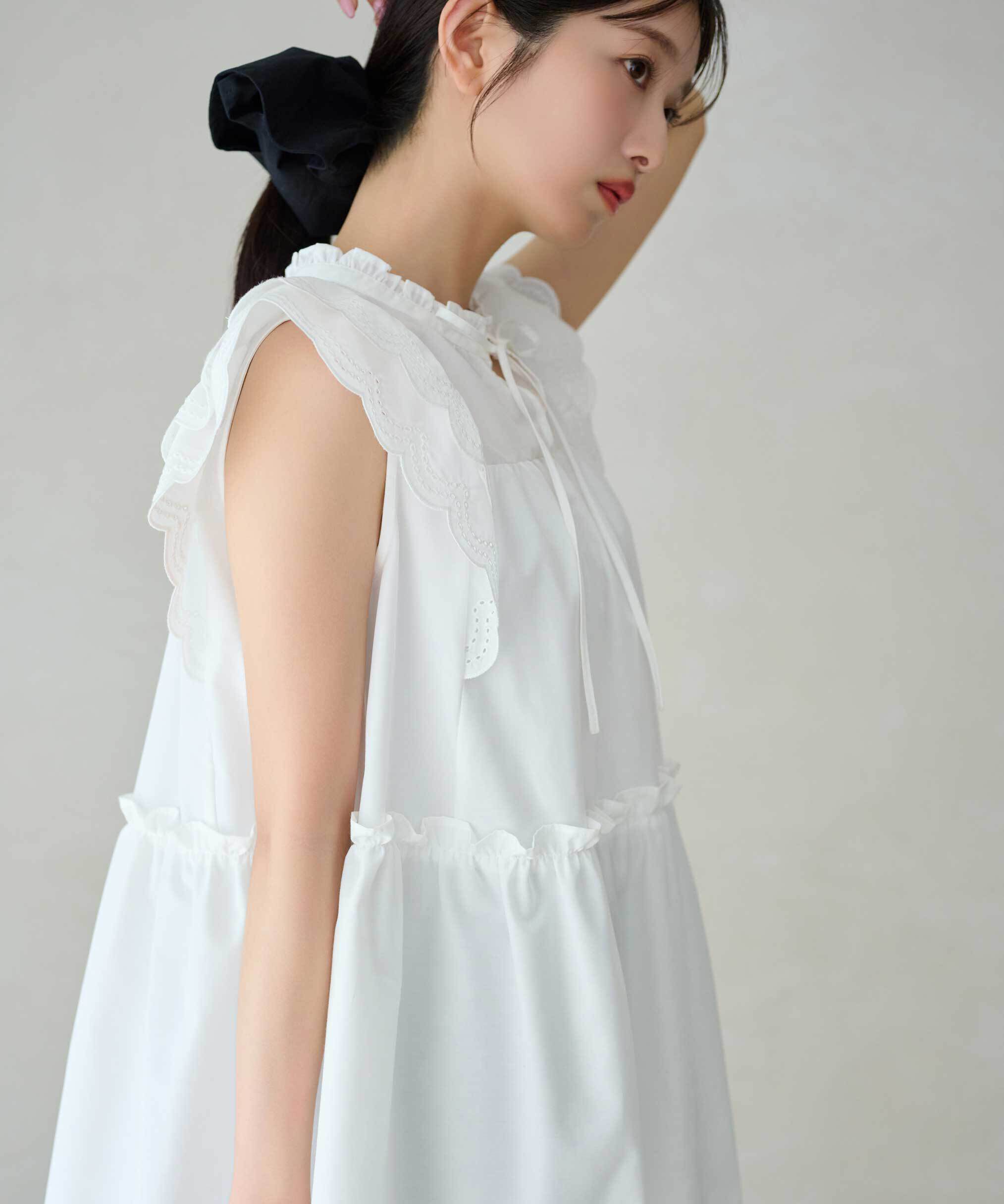  「カットワークティアードチュニック」|シャツ・ブラウス|