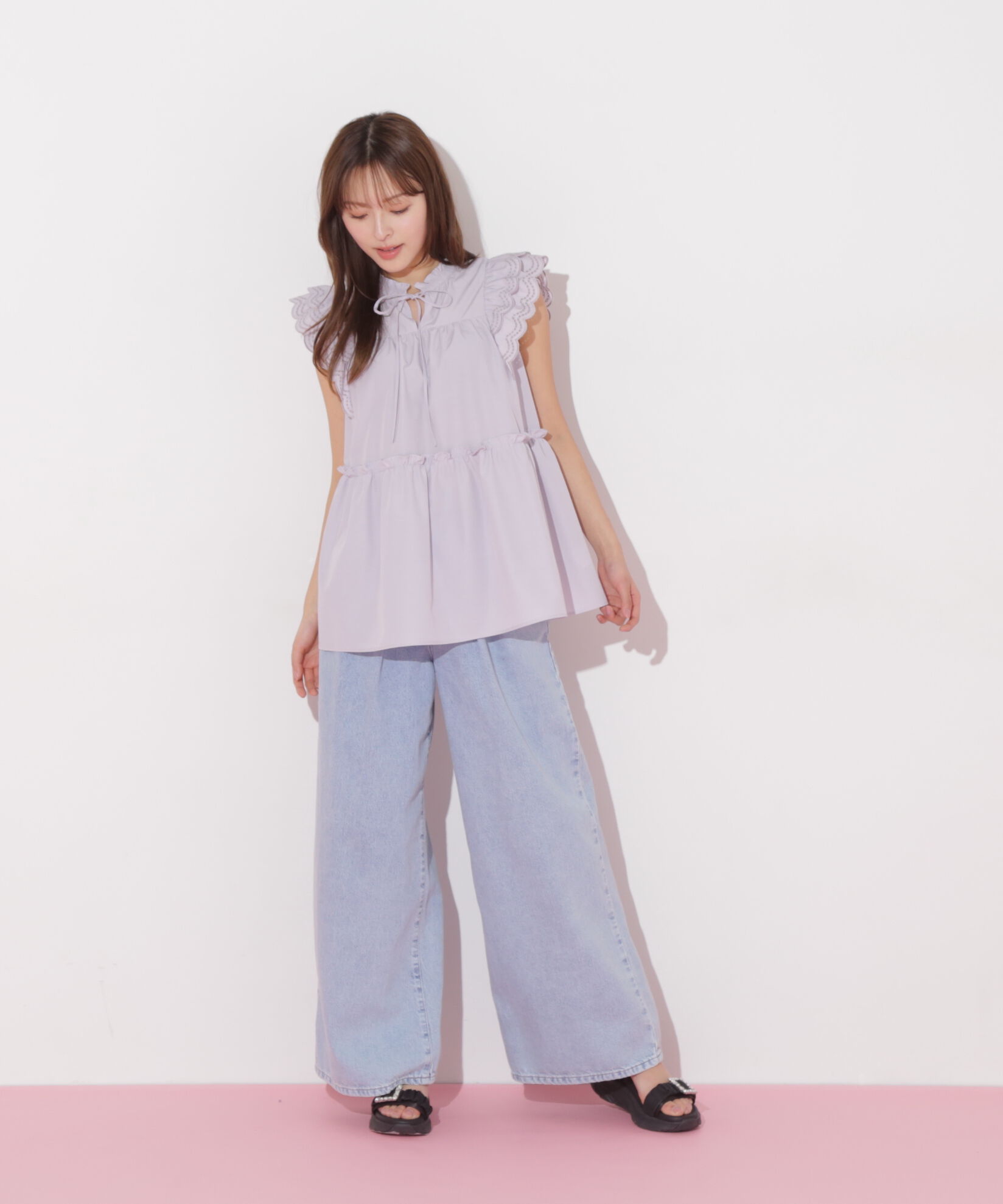  「カットワークティアードチュニック」|シャツ・ブラウス|