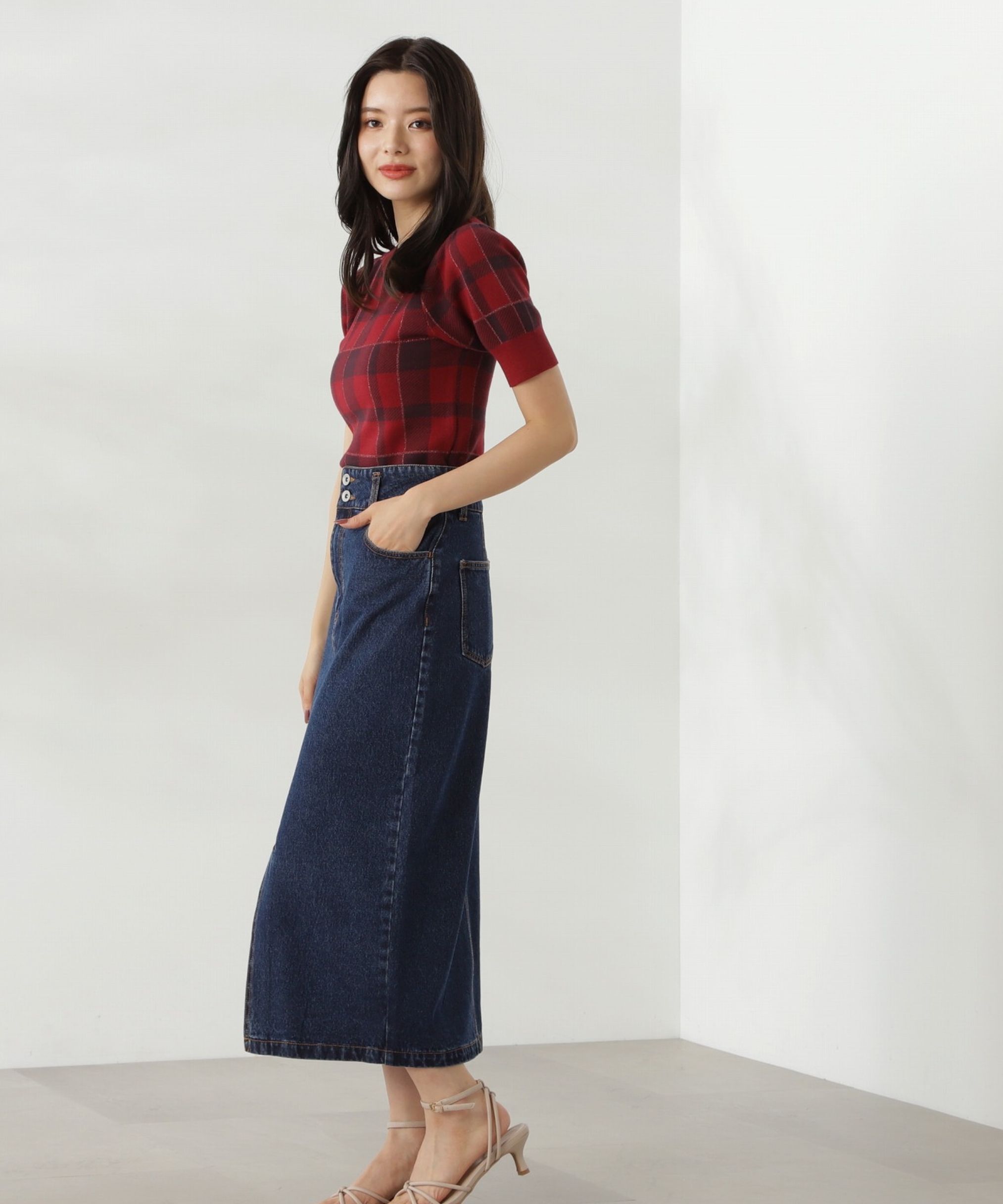 PROPORTION BODY DRESSING「デニムタイトスカート24AW」|スカート|