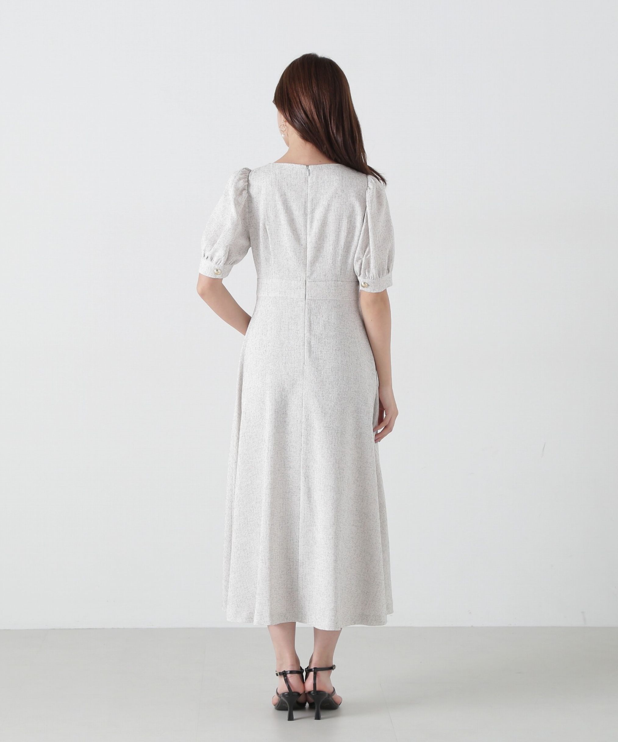 PROPORTION BODY DRESSING「フロント釦スクエアネックワンピース」|ワンピース|