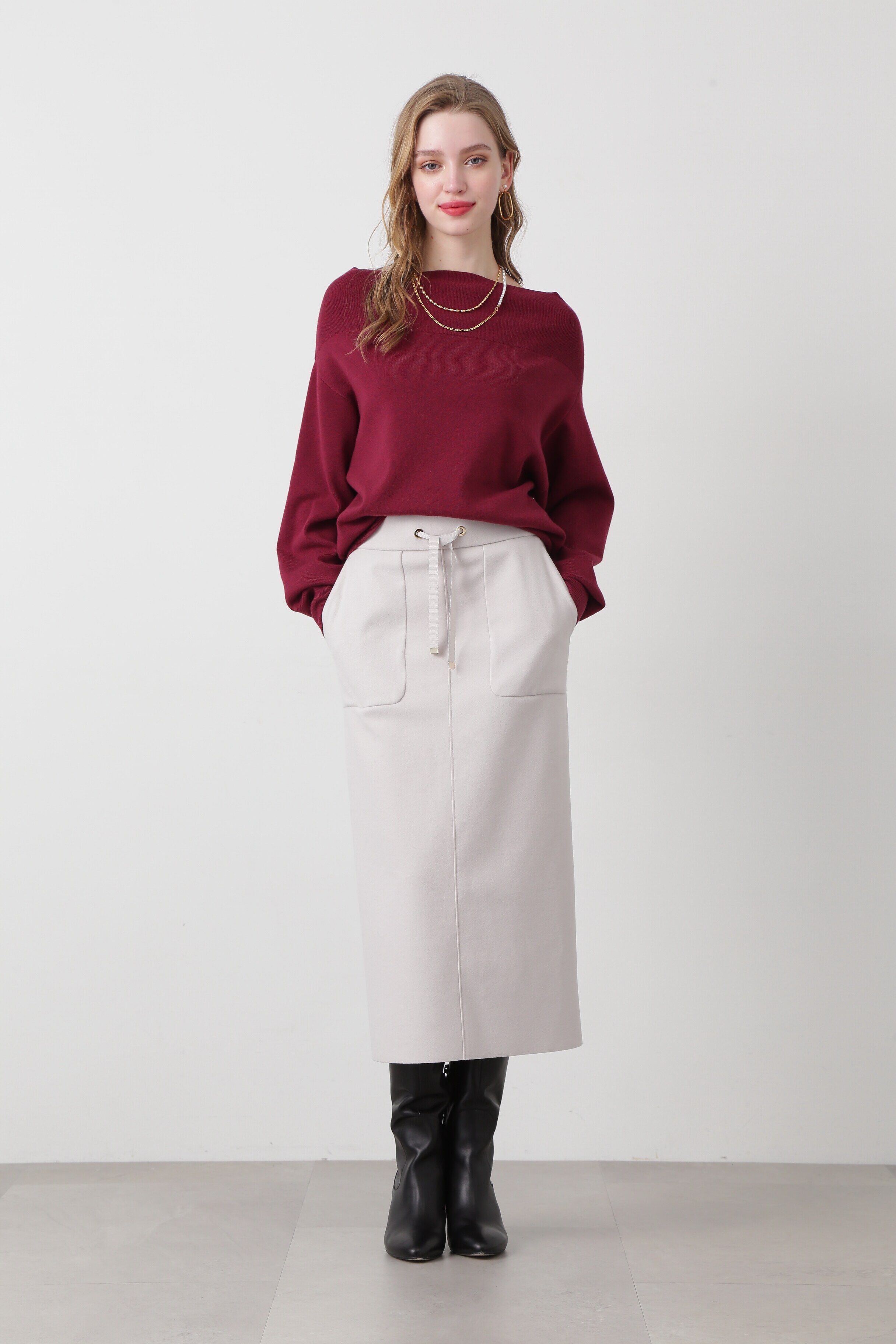  「圧縮ジャージスカート」|スカート|