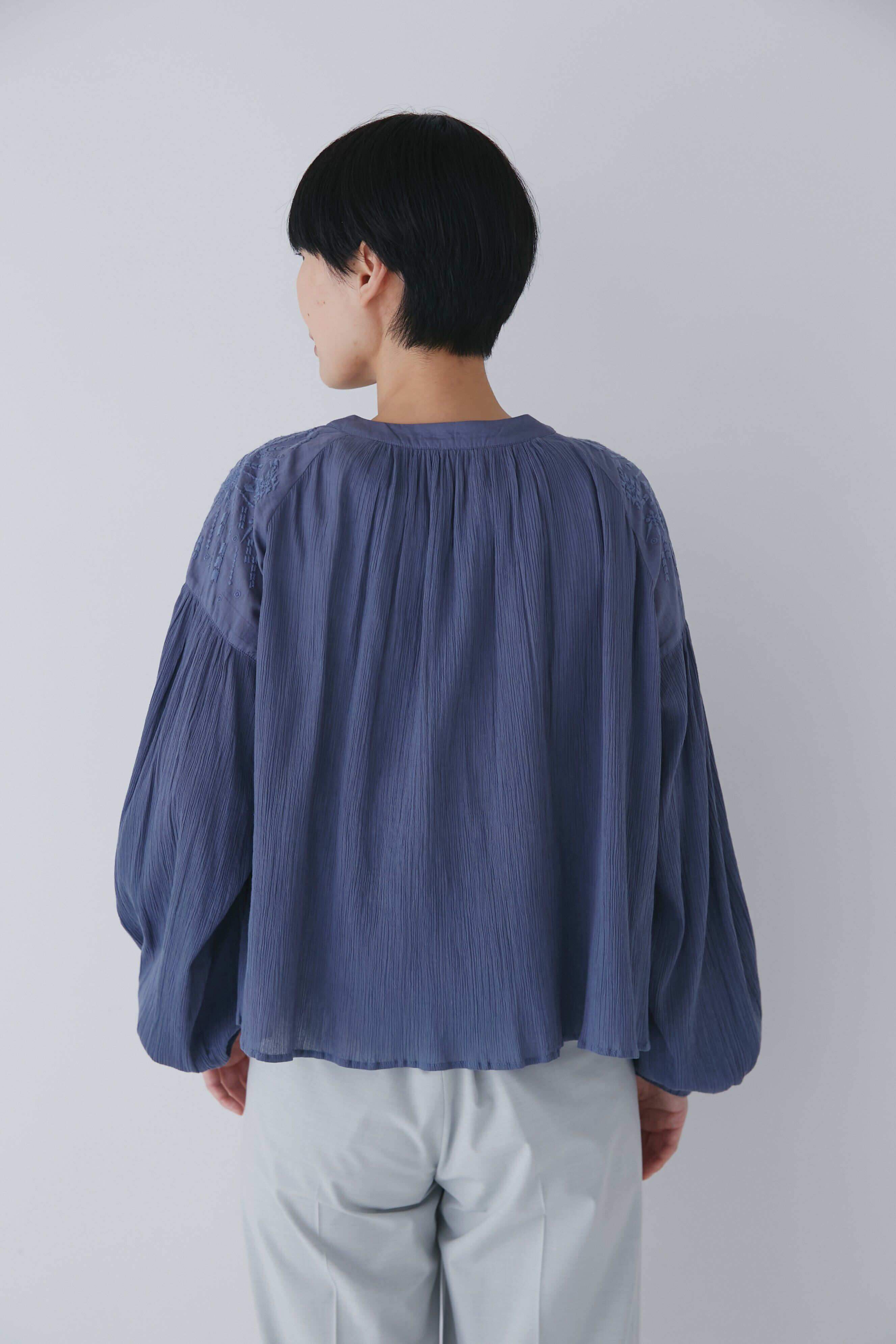  「◆インドクレープギャザーブラウス」|シャツ・ブラウス|