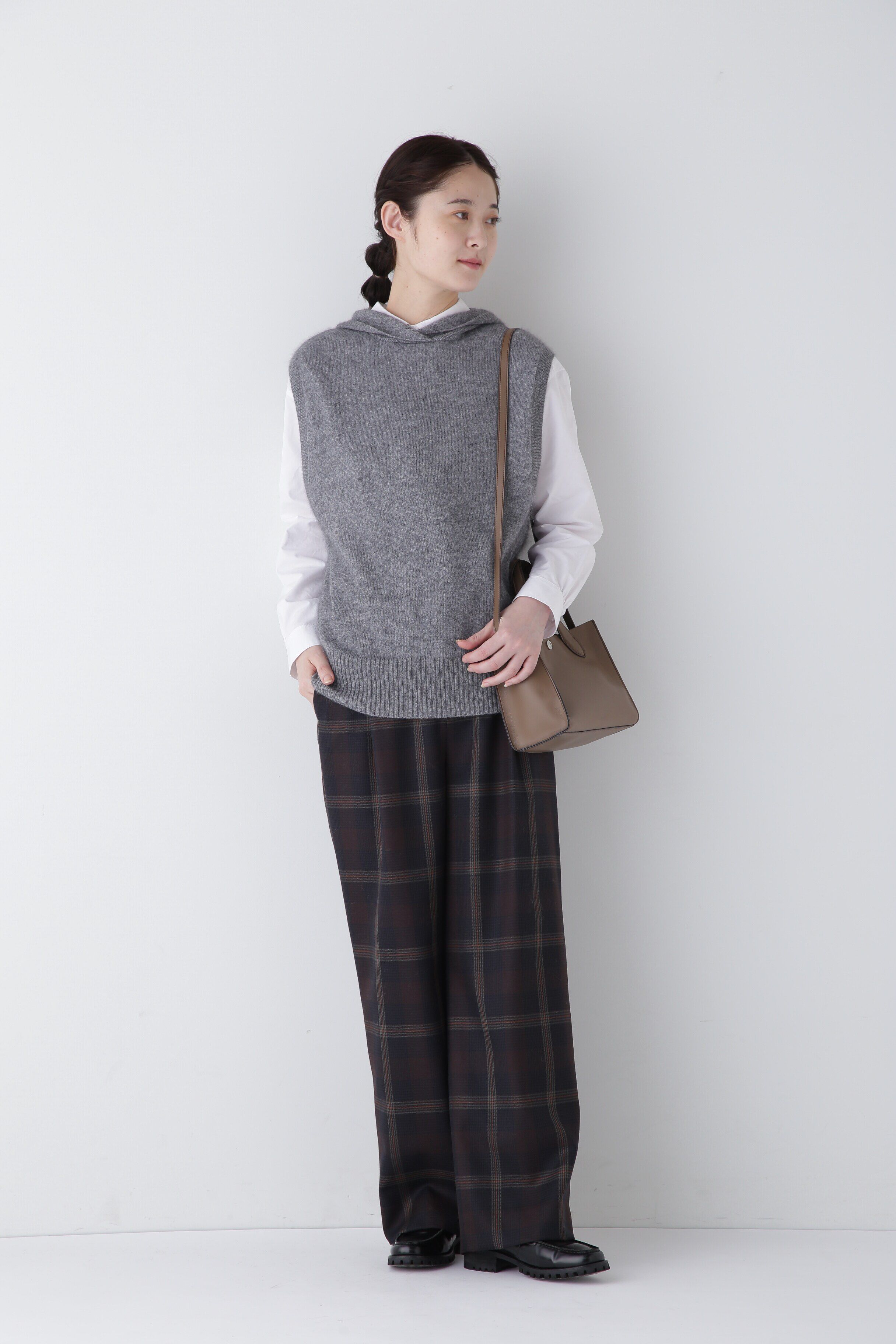  「◆へアリーフードベスト」|ニット・セーター|