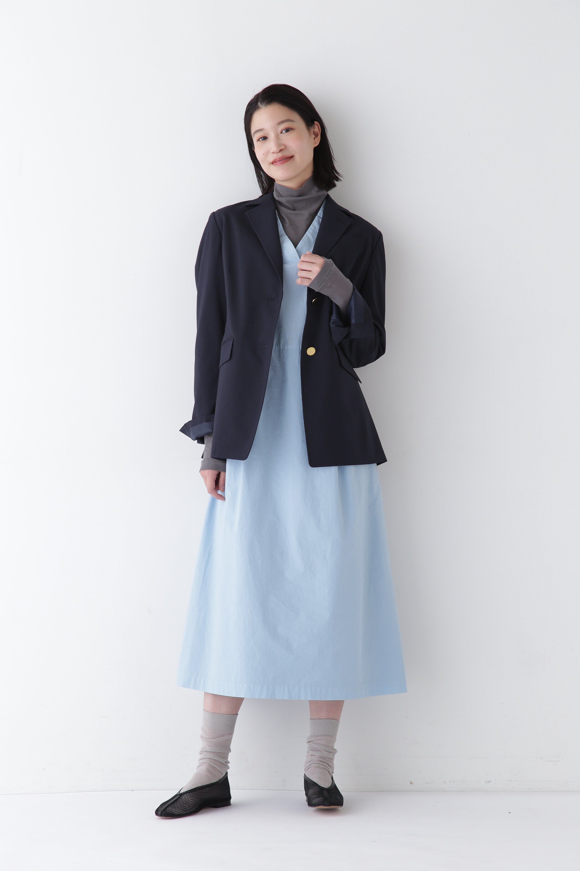  「◆製品染め刻み衿ワンピース」|ワンピース|