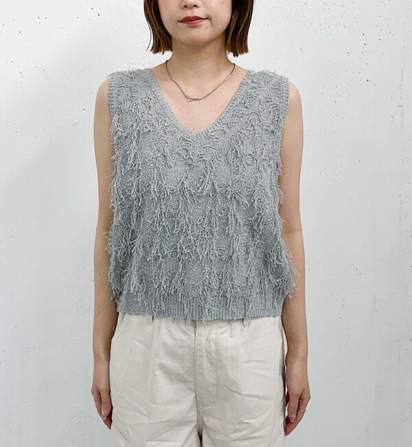 archives「２ＷＡＹフリンジニットベスト」|ベスト・ジレ|