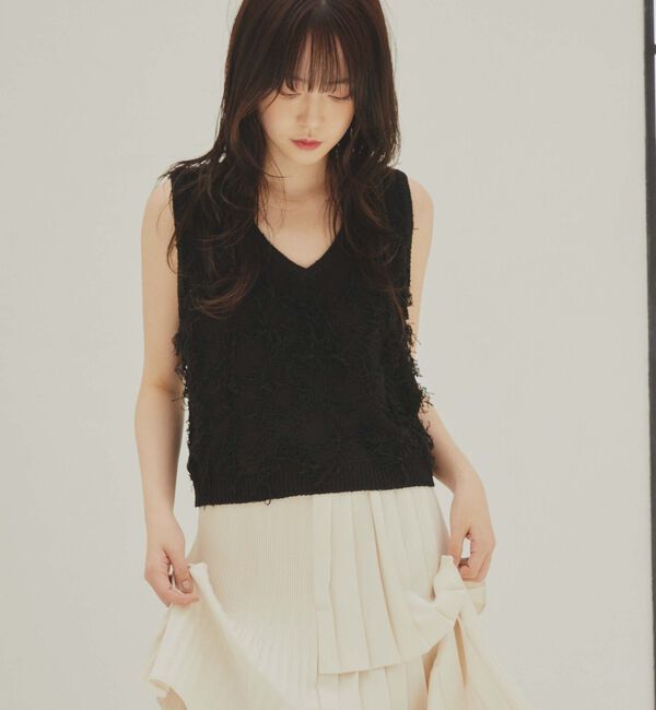 archives「２ＷＡＹフリンジニットベスト」|ベスト・ジレ|