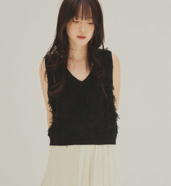 archives「２ＷＡＹフリンジニットベスト」|ベスト・ジレ|