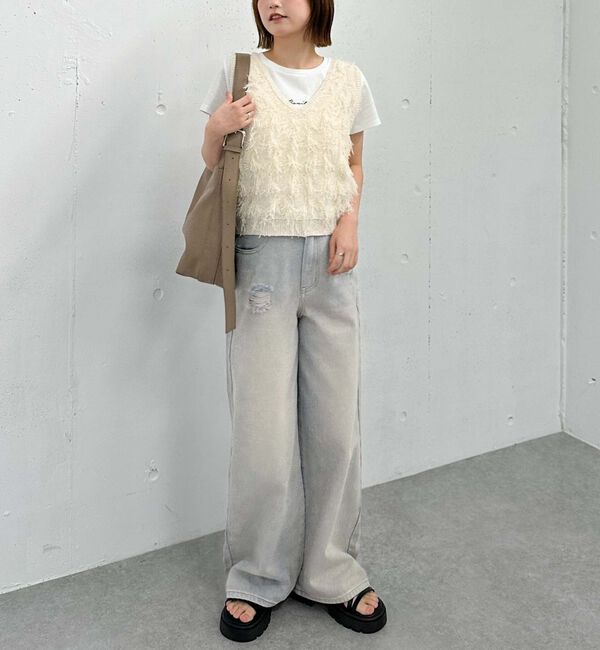 archives「２ＷＡＹフリンジニットベスト」|ベスト・ジレ|