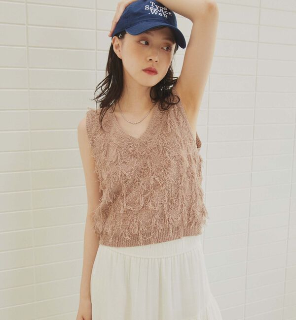 archives「２ＷＡＹフリンジニットベスト」|ベスト・ジレ|