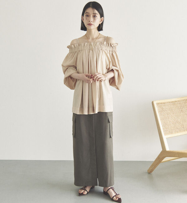 Doux archives「サテンカーゴタイトスカート」|スカート|