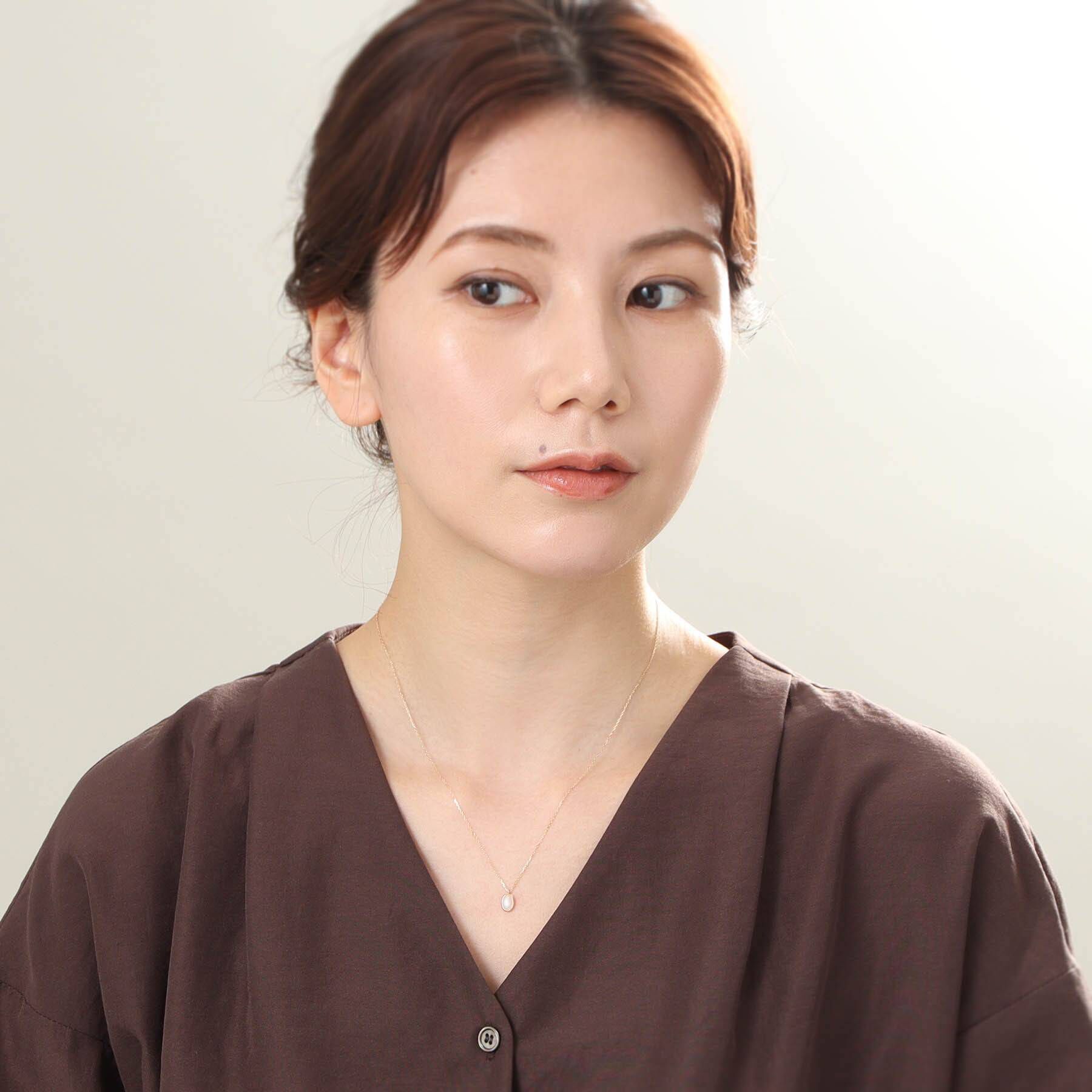 COCOSHNIK「【WEB限定】K10ムーンストーン ネックレス」|ネックレス|
