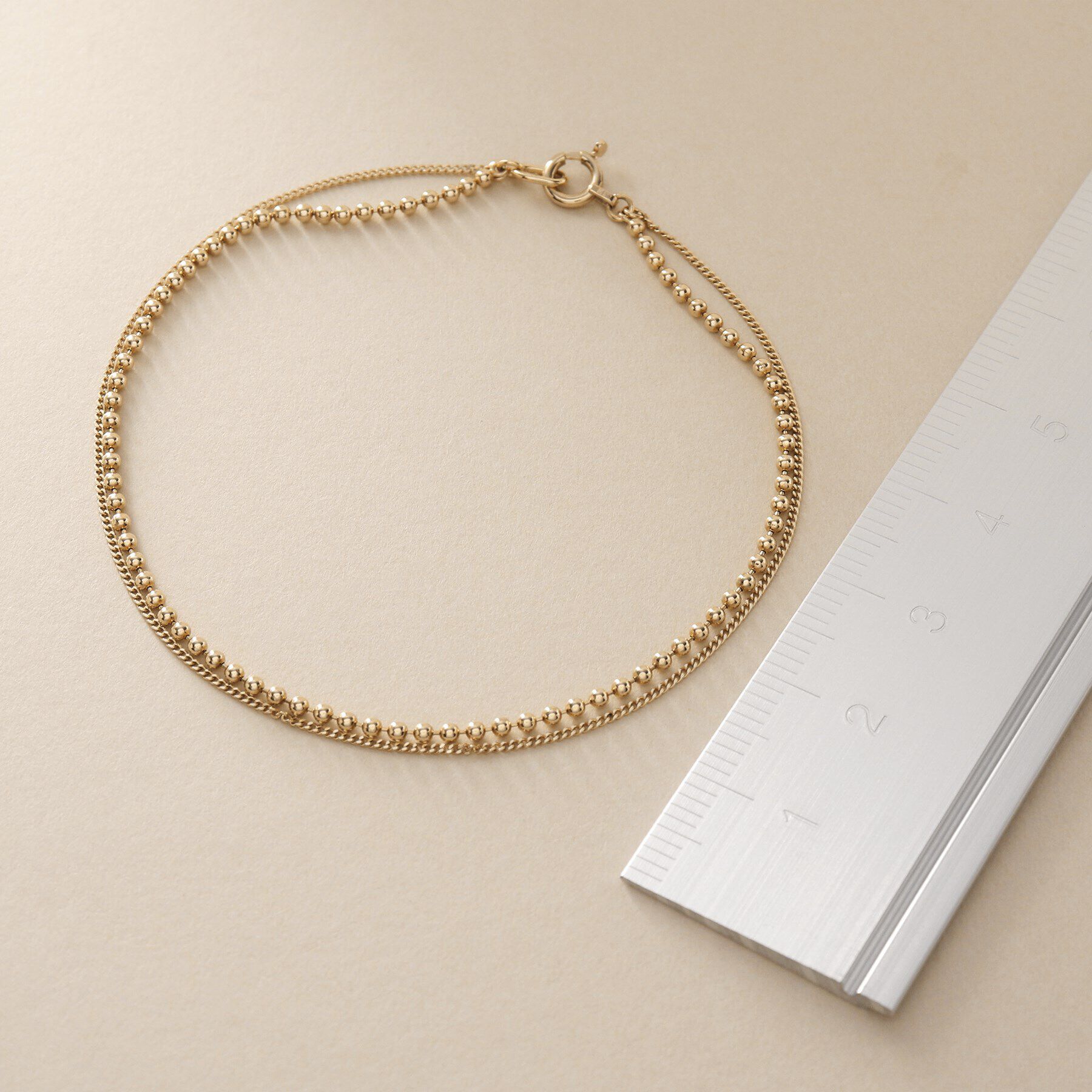 COCOSHNIK「K10ボール&times;キヘイレイヤード ブレスレット」|ブレスレット・バングル|