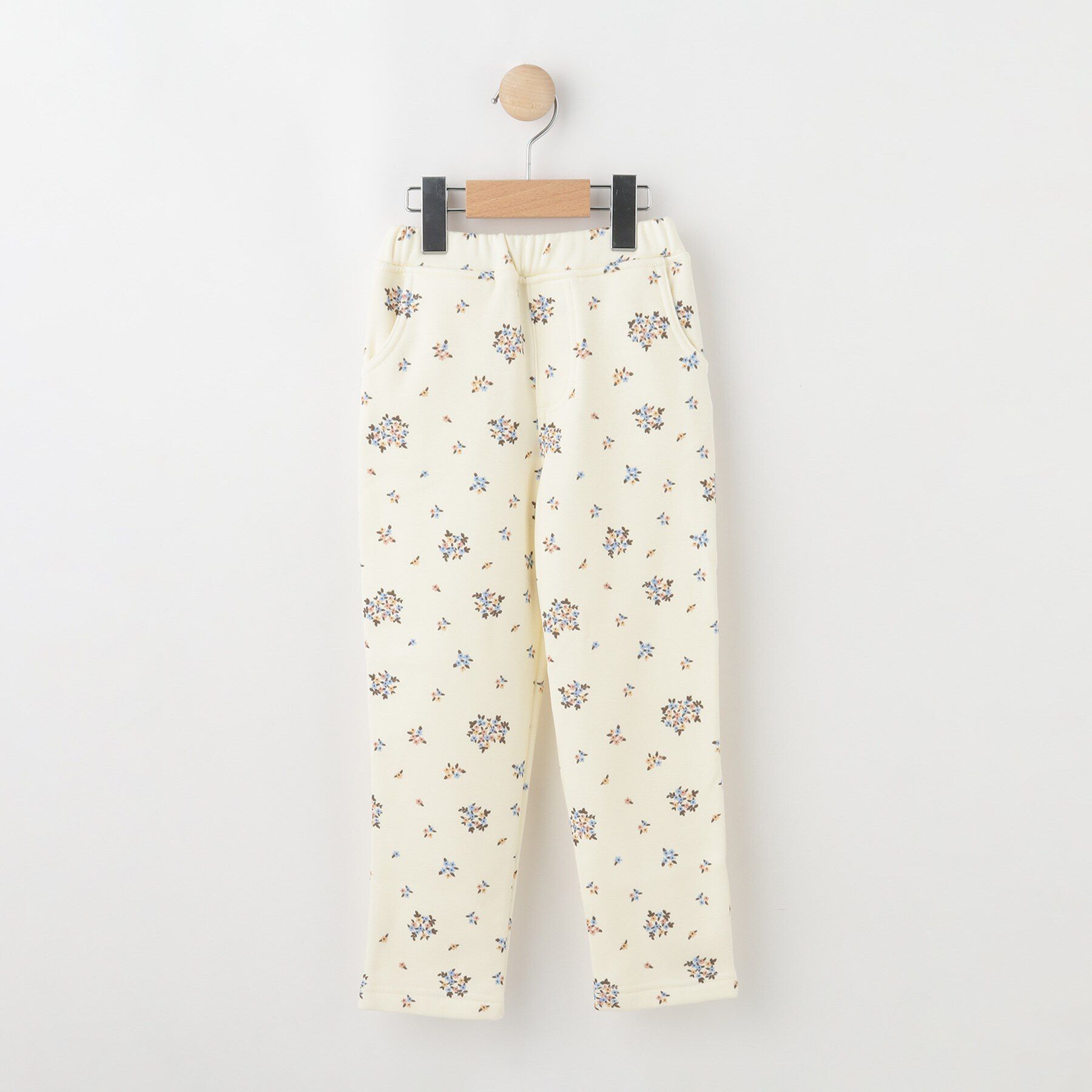 SHOO･LA･RUE「【110-140cm/男女兼用】裏シャギー総柄パンツ」|その他|アイボリー(104)