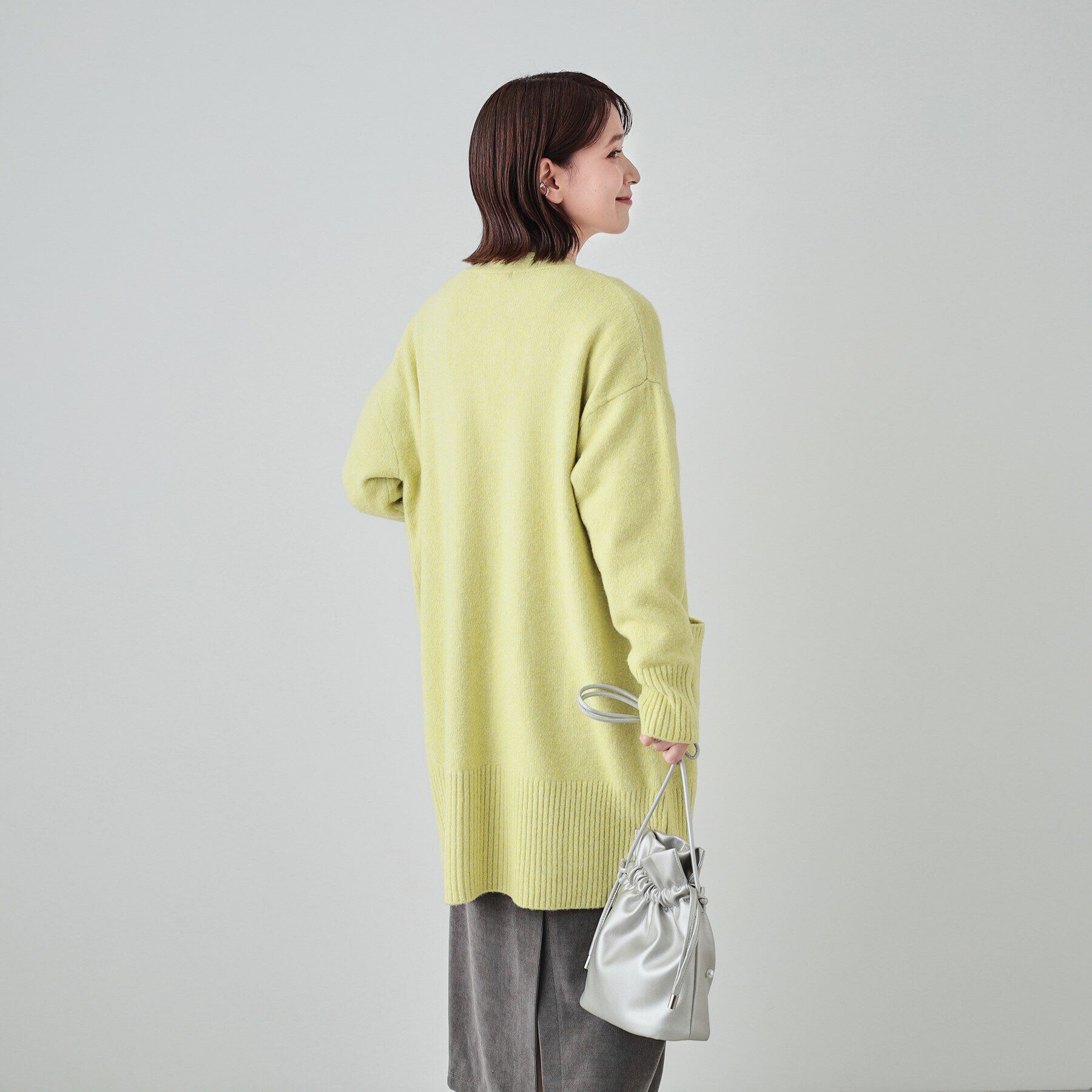 SHOO･LA･RUE「【S-LL】Iラインですっきり見え ふわふわトッパーカーディガン」|カーディガン|