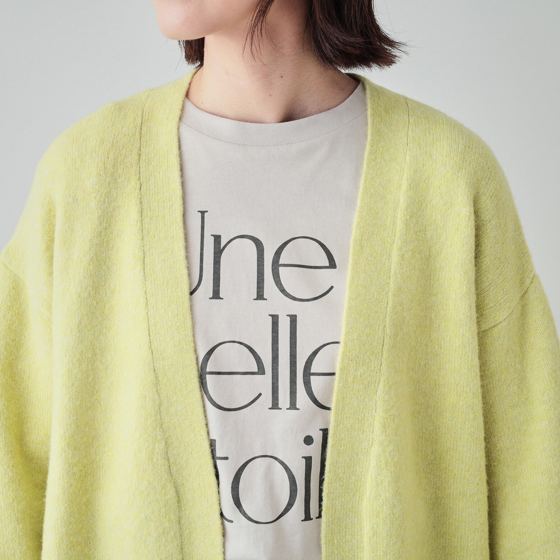 SHOO･LA･RUE「【S-LL】Iラインですっきり見え ふわふわトッパーカーディガン」|カーディガン|