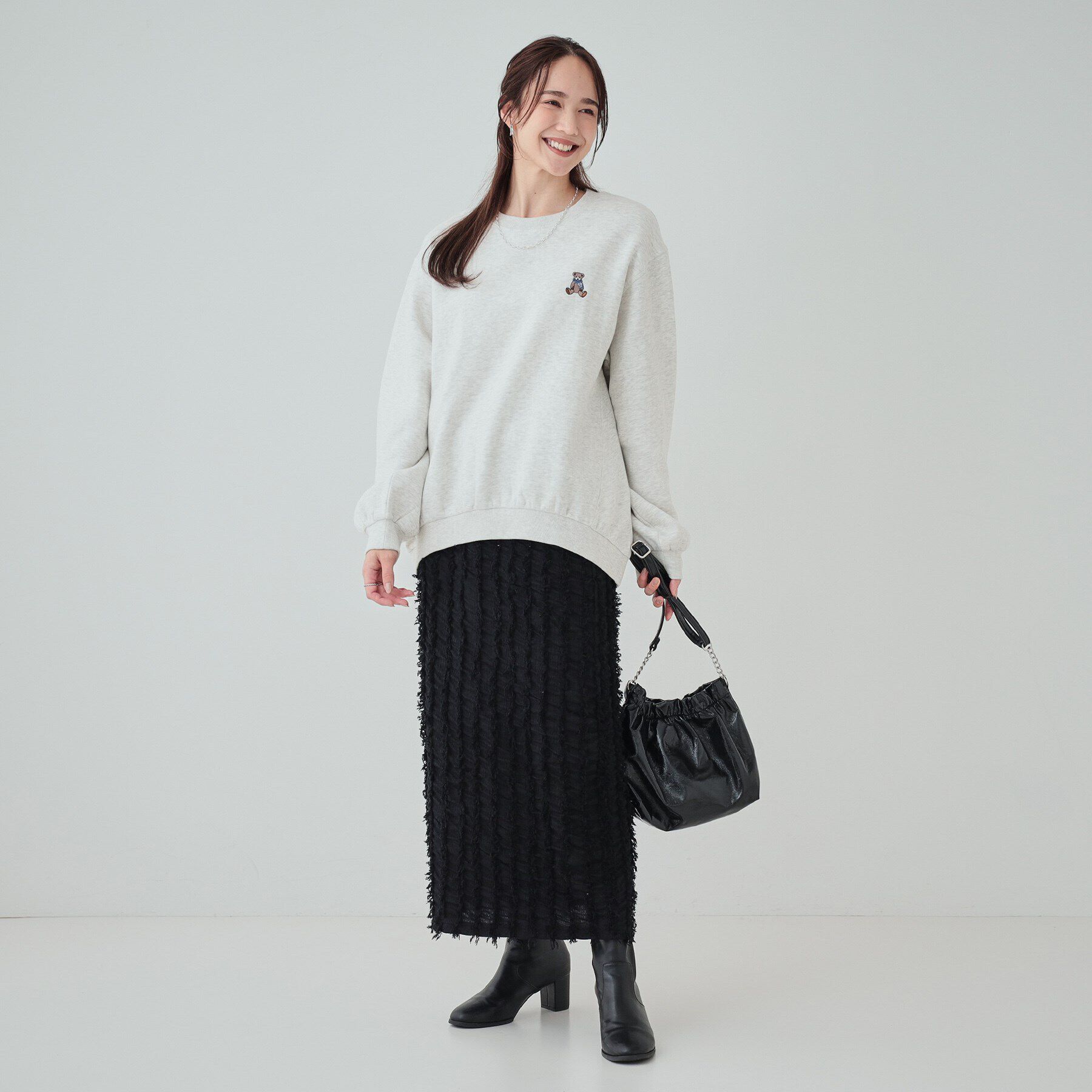 SHOO･LA･RUE「【あったか/S-LL】グラフィックアソート 裏起毛スウェット」|パーカー|