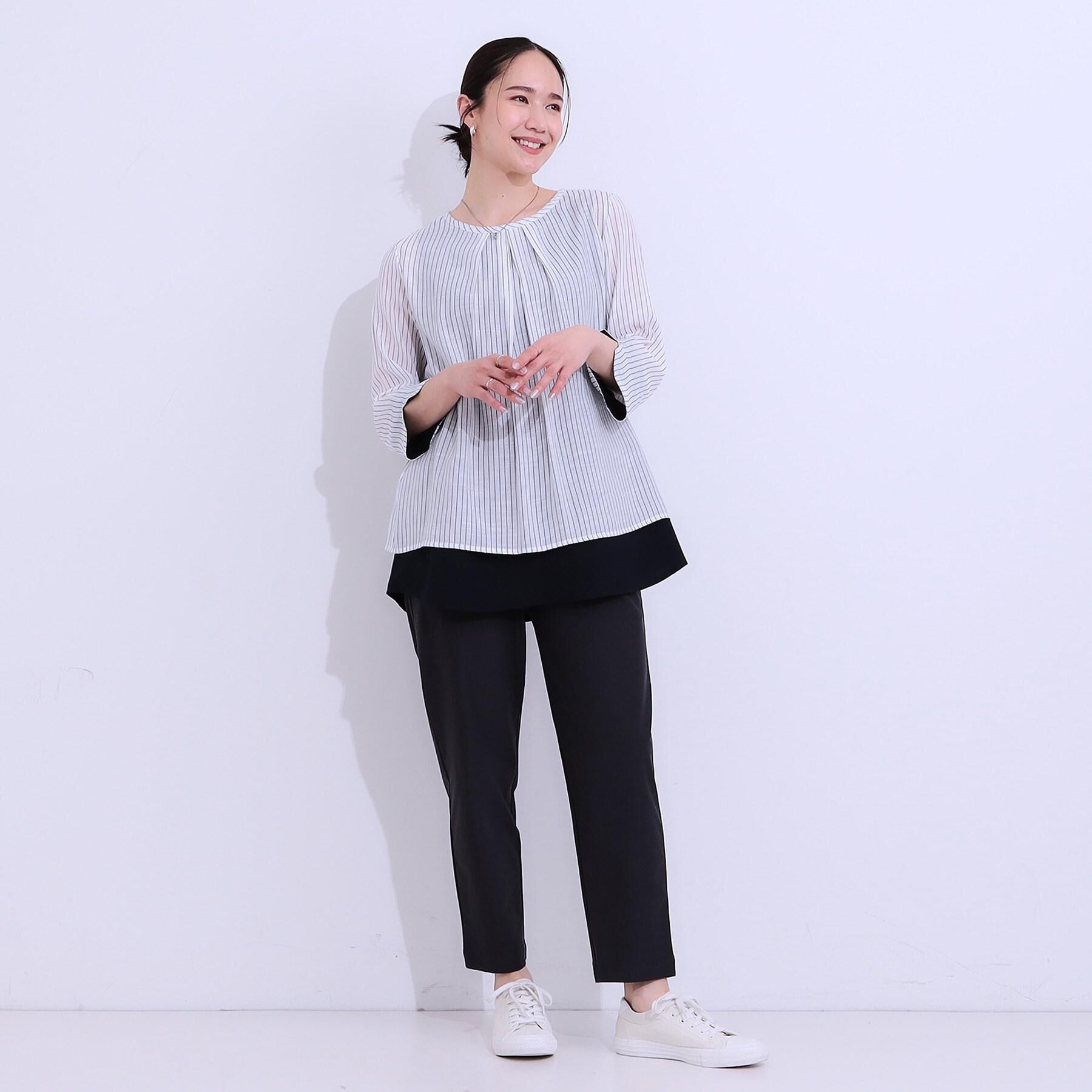 SHOO･LA･RUE「【洗える/S-LL/ひんやり】さらっとしたタッチが癖になる ストレッチテーパードパンツ」|その他|