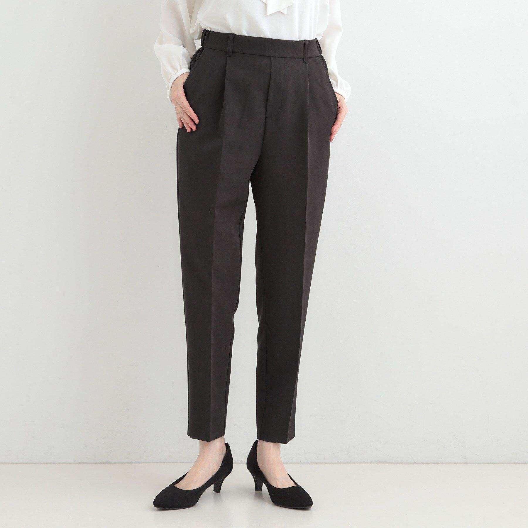 SHOO･LA･RUE「【3点スーツセット/洗濯機可】時短で好印象 セットアップ+ブラウス」|スーツ|