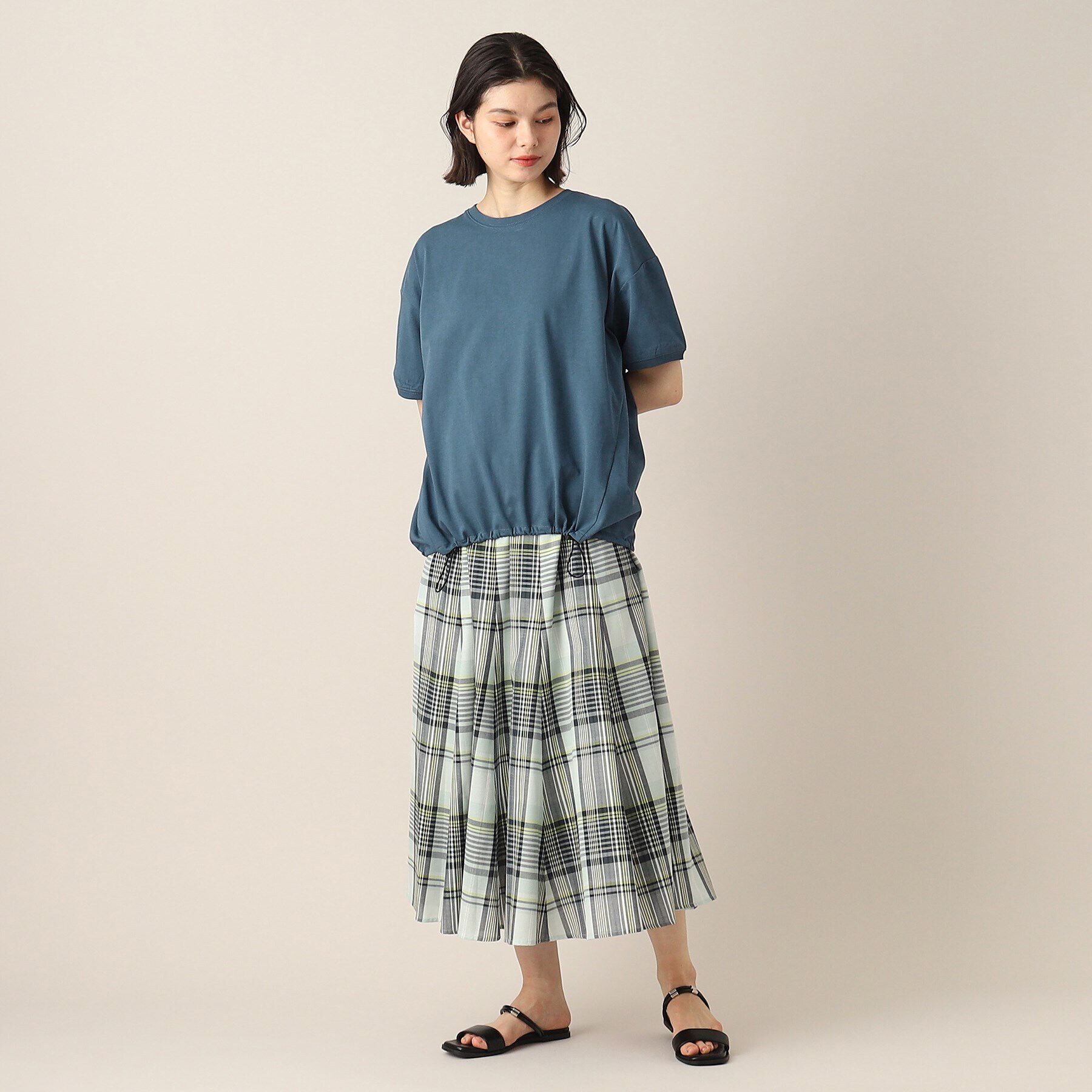 Dessin「新色追加【洗える・二の腕カバー】ドローコードカットソー（XS～L）」|Tシャツ・カットソー|