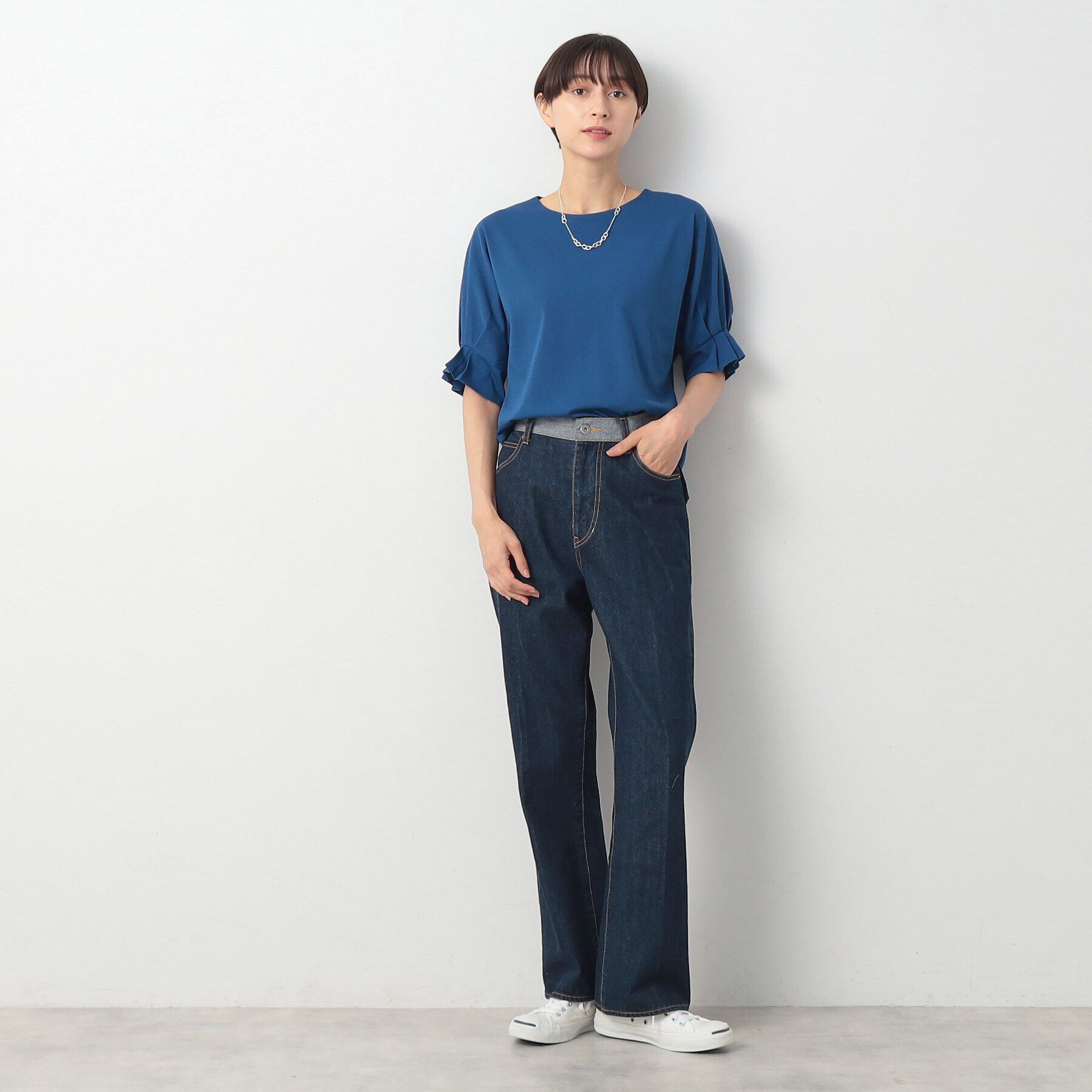 Dessin「【秋色登場・洗える】袖口タックカットソー（XS～L）」|Tシャツ・カットソー|