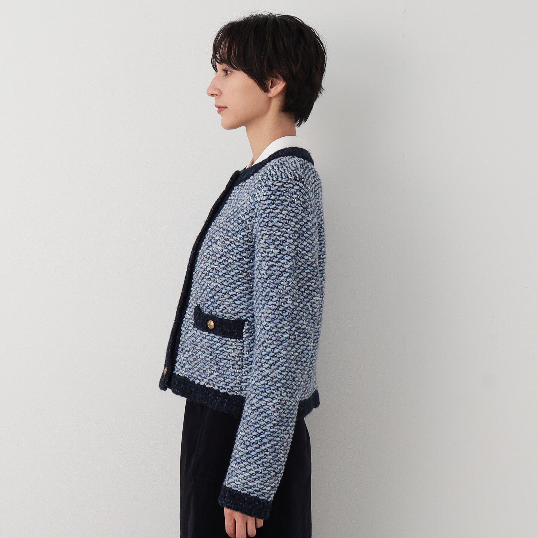 Dessin「ツイード調ニットジャケット」|カーディガン|