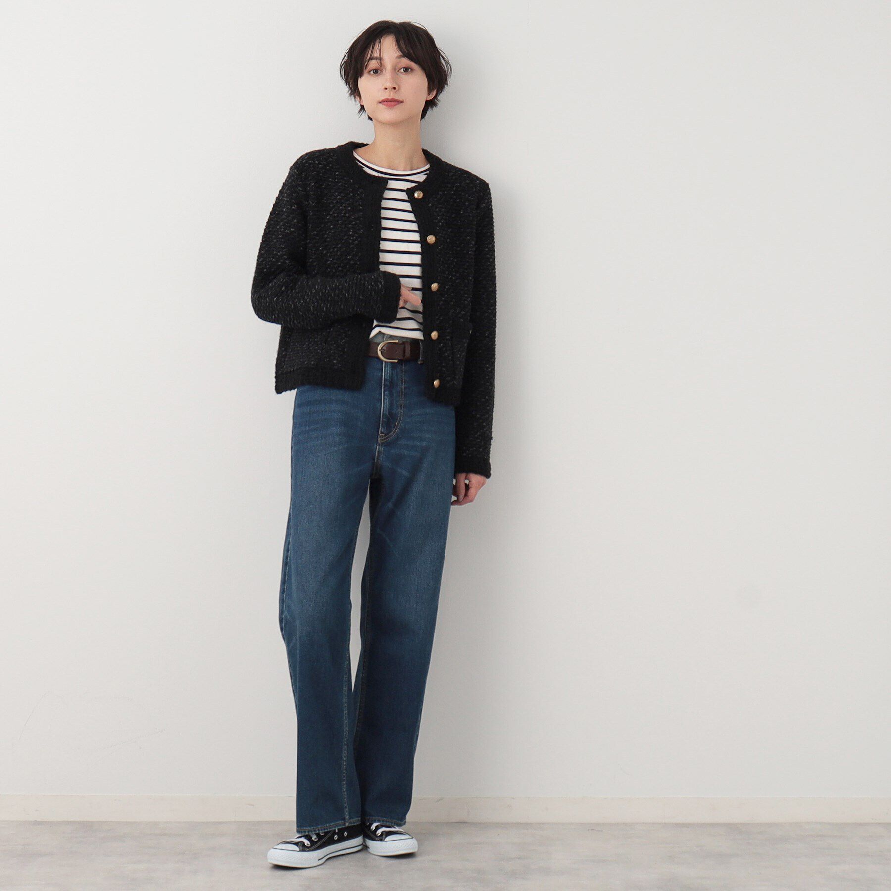 Dessin「ツイード調ニットジャケット」|カーディガン|