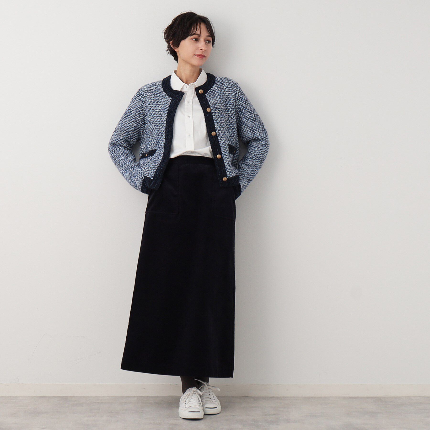 Dessin「ツイード調ニットジャケット」|カーディガン|