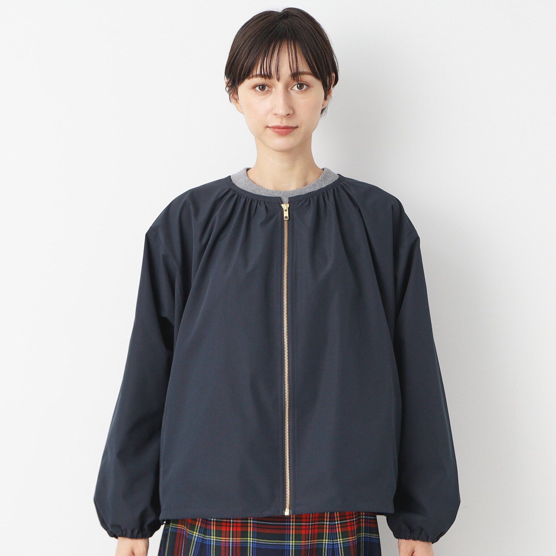 Dessin「【軽羽織り・洗える】ドローコード付きオーバーブルゾン」|ブルゾン・スタジャン|