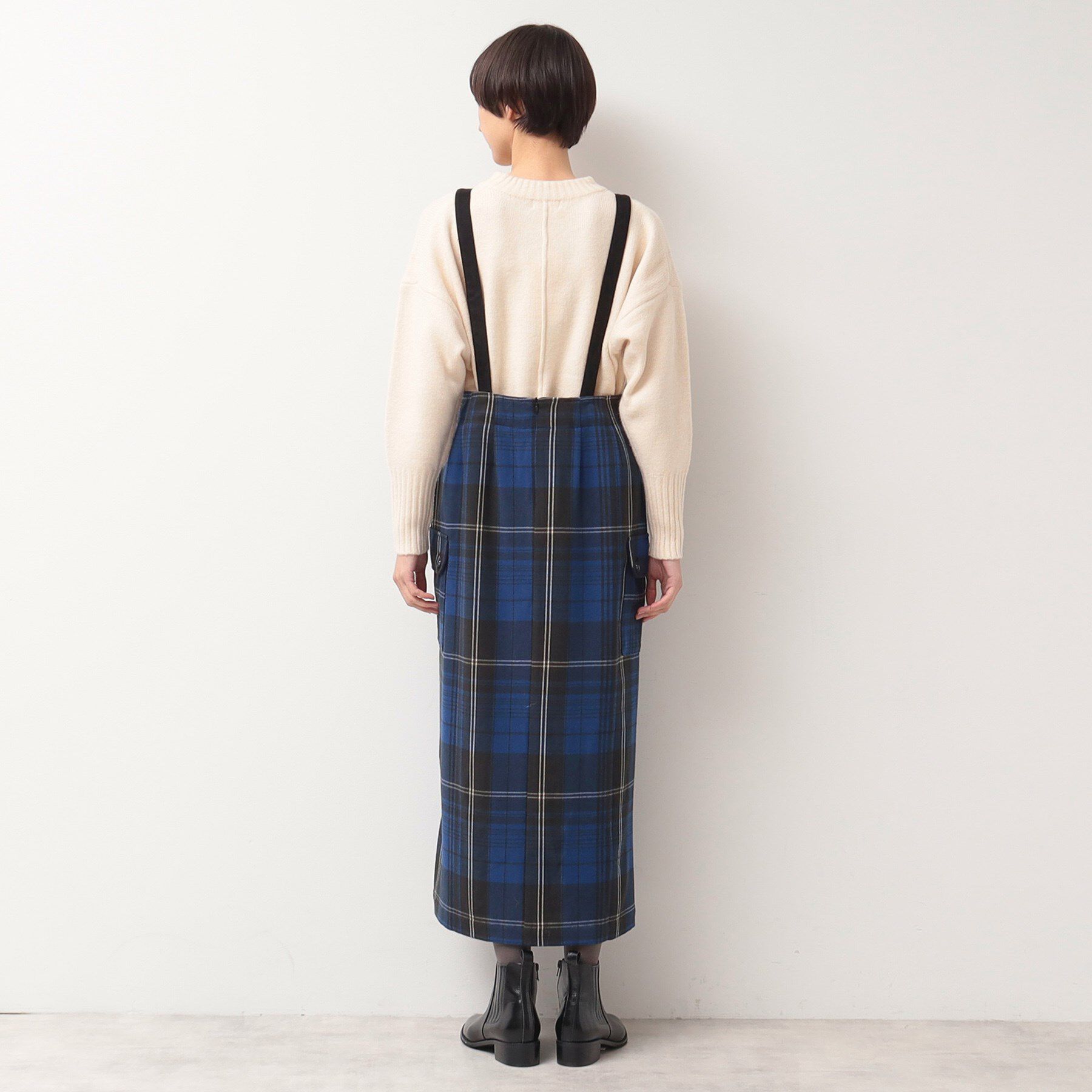 Dessin「【洗える・2WAY】サスペンダー付きフラップポケットスカート（XS～L）」|スカート|