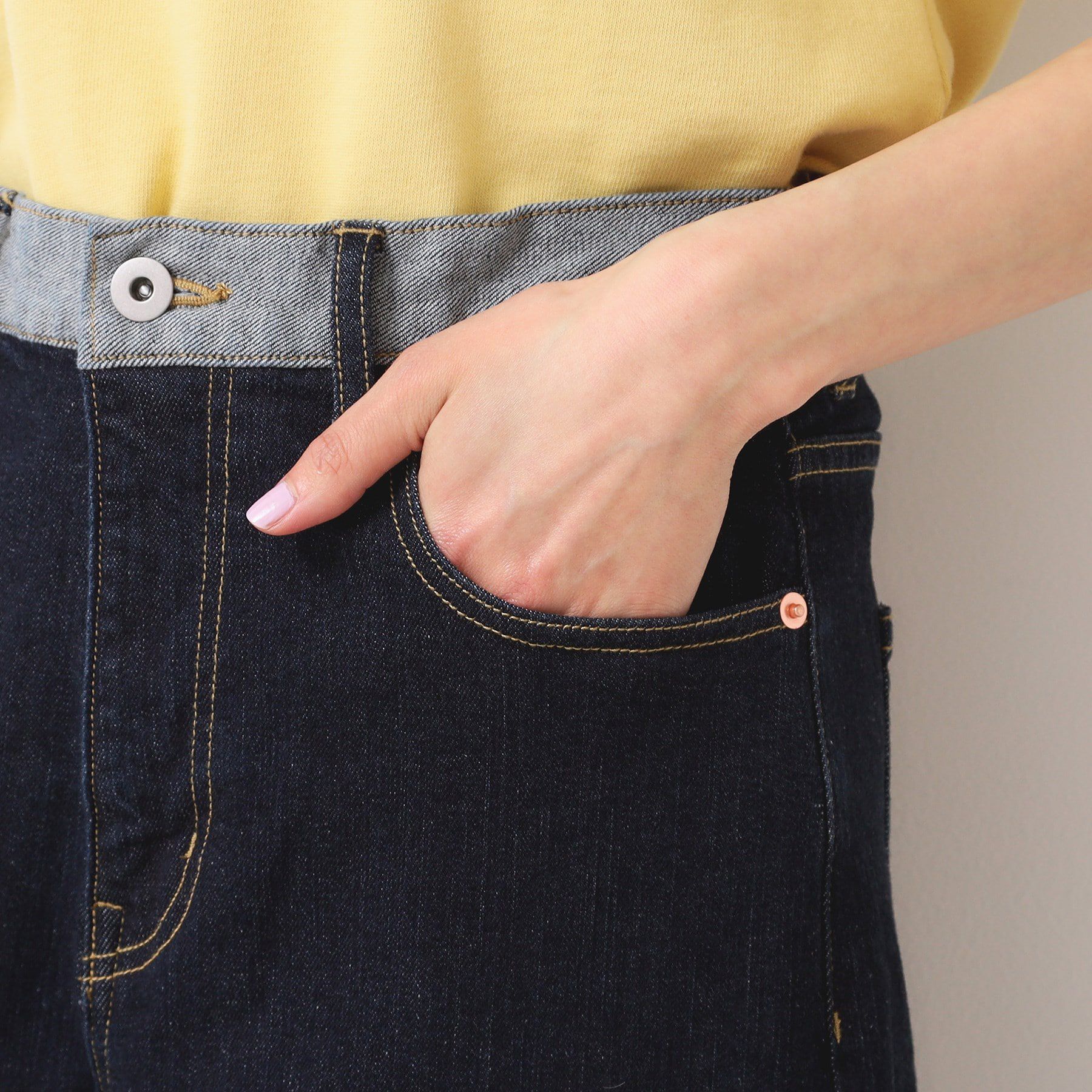 Dessin「【洗える】デニムカーブパンツ」|デニム|