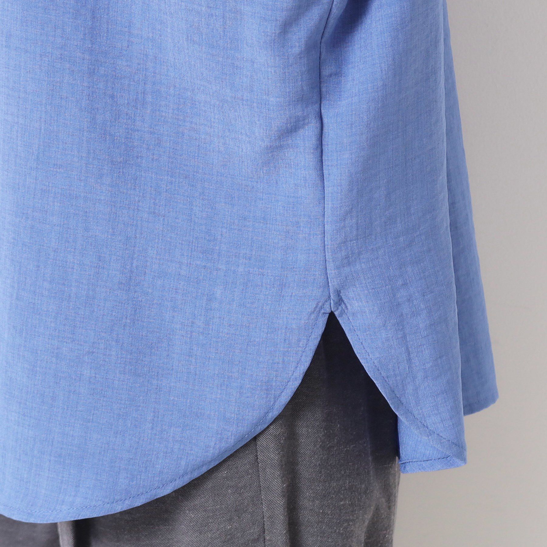 Dessin「【洗える】バンドカラー袖ギャザーブラウス」|シャツ・ブラウス|