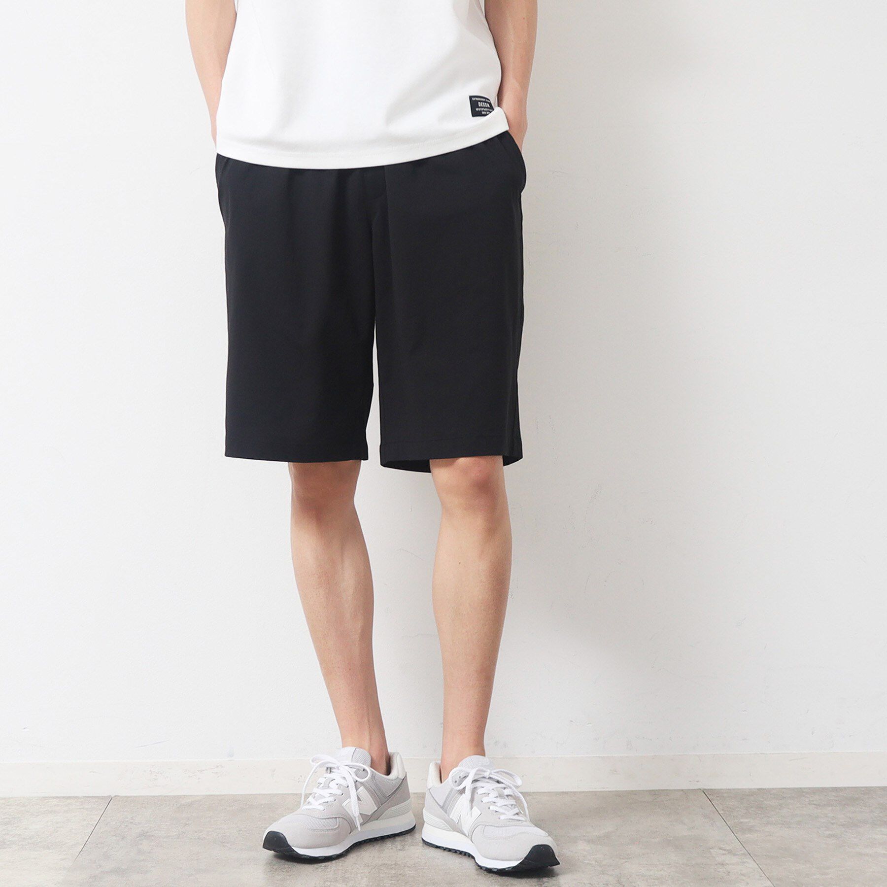 Dessin「【UV/洗える】ドットメッシュハーフパンツ」|その他|ブラック(019)