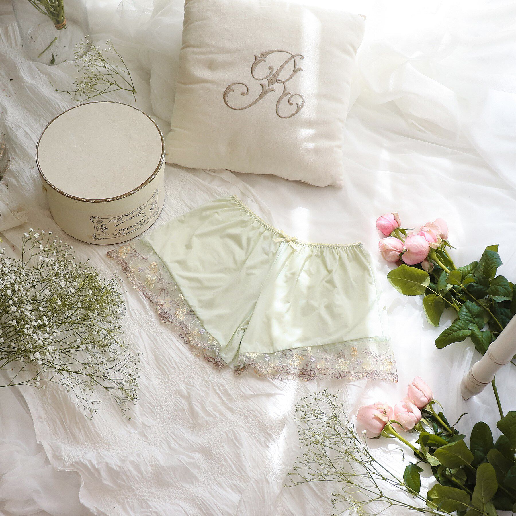 Risa Magli「カトリーヌ タップパンツ」|インナー|ミント(020)