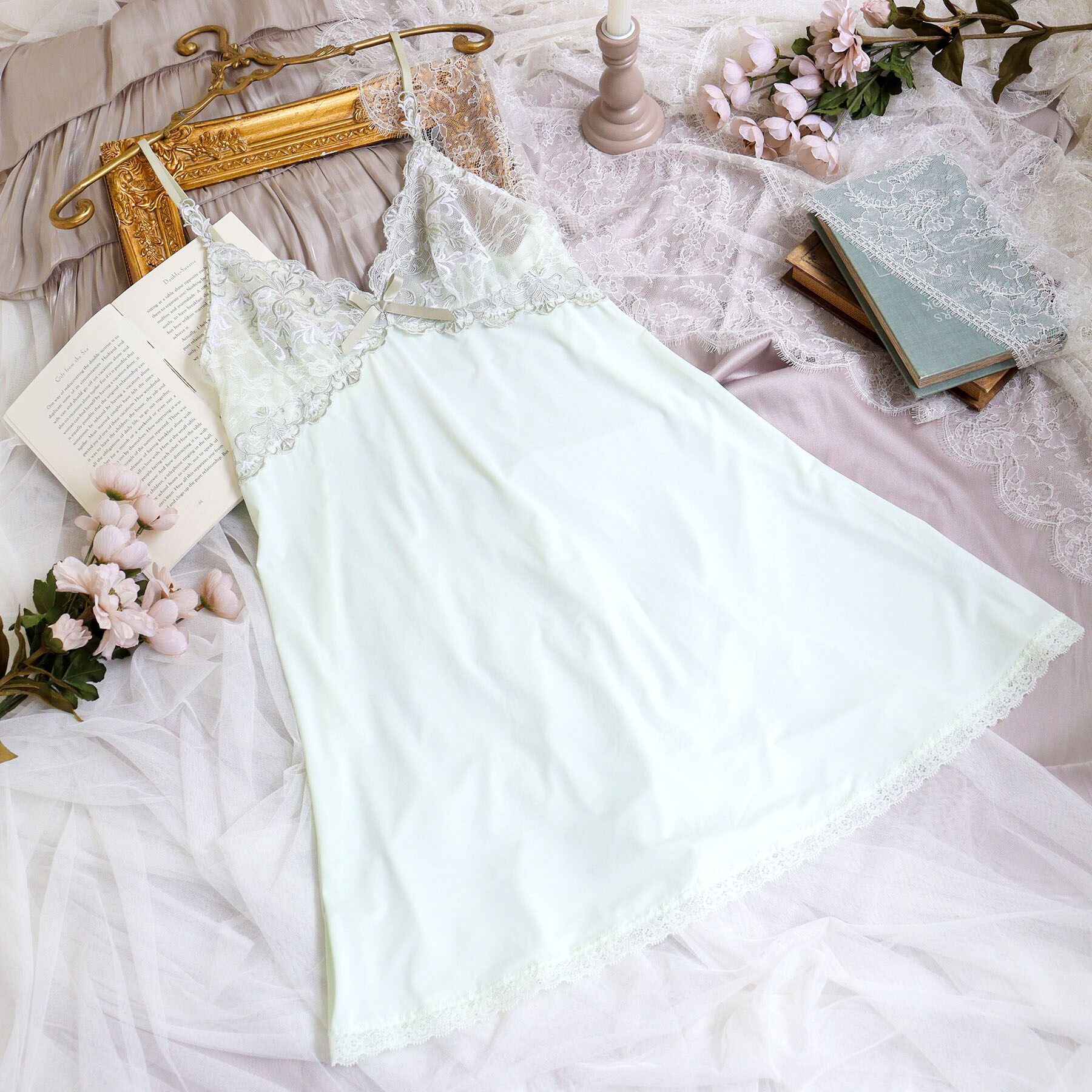 Risa Magli「ジュア スリップ」|キャミソール|グリーン(022)