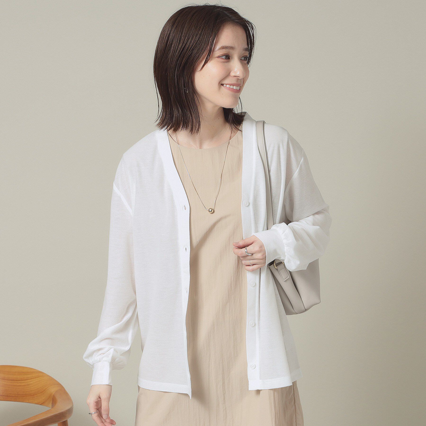 ITS&rsquo;DEMO「【UVカット／手洗い可】Vネックカーディガン」|カーディガン|