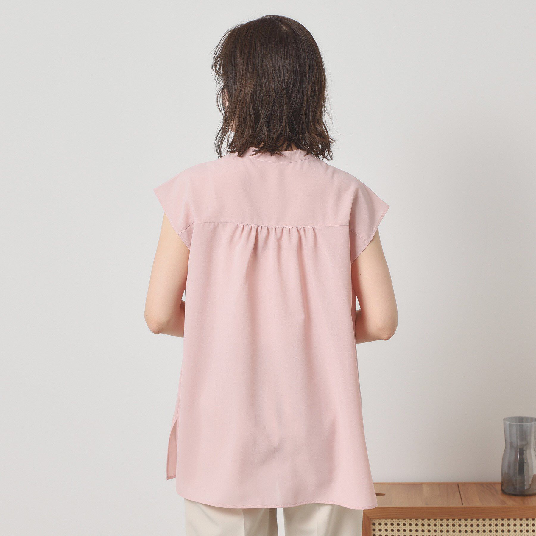 ITS&rsquo;DEMO「【清涼感／手洗い可】麻調前開きブラウス」|シャツ・ブラウス|