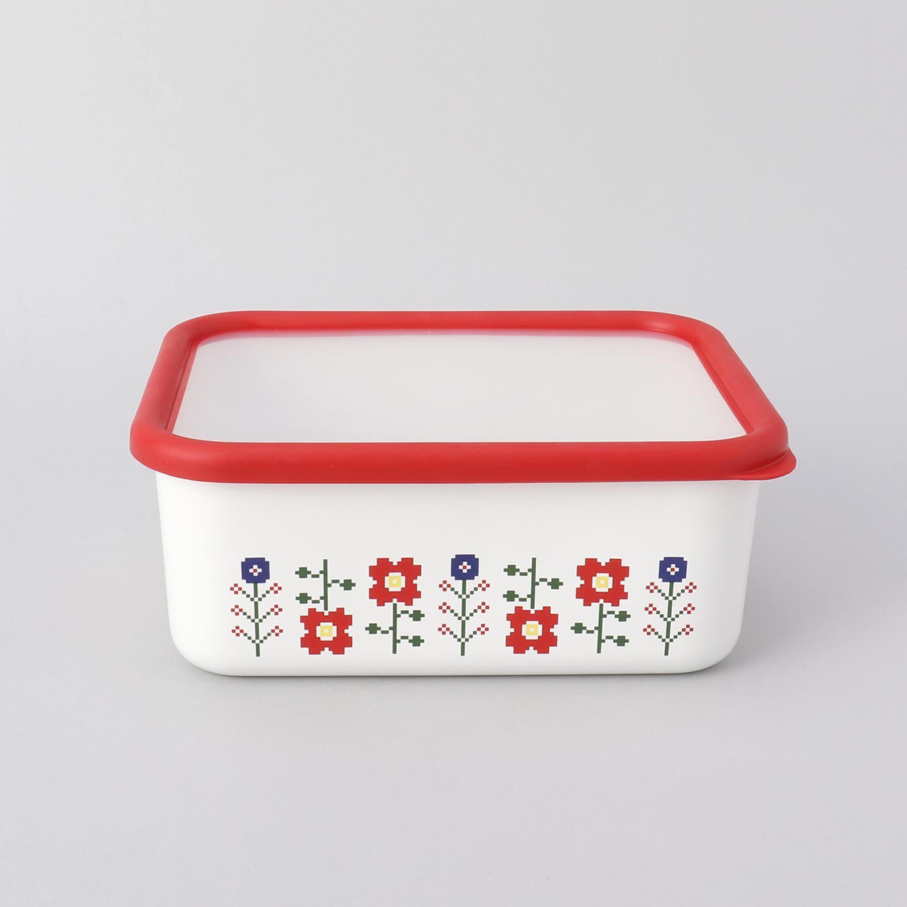 212 KITCHEN STORE「ミーサ深型角容器Ｌ RD ＜富士ホーロー ＞」|食器・キッチングッズ|