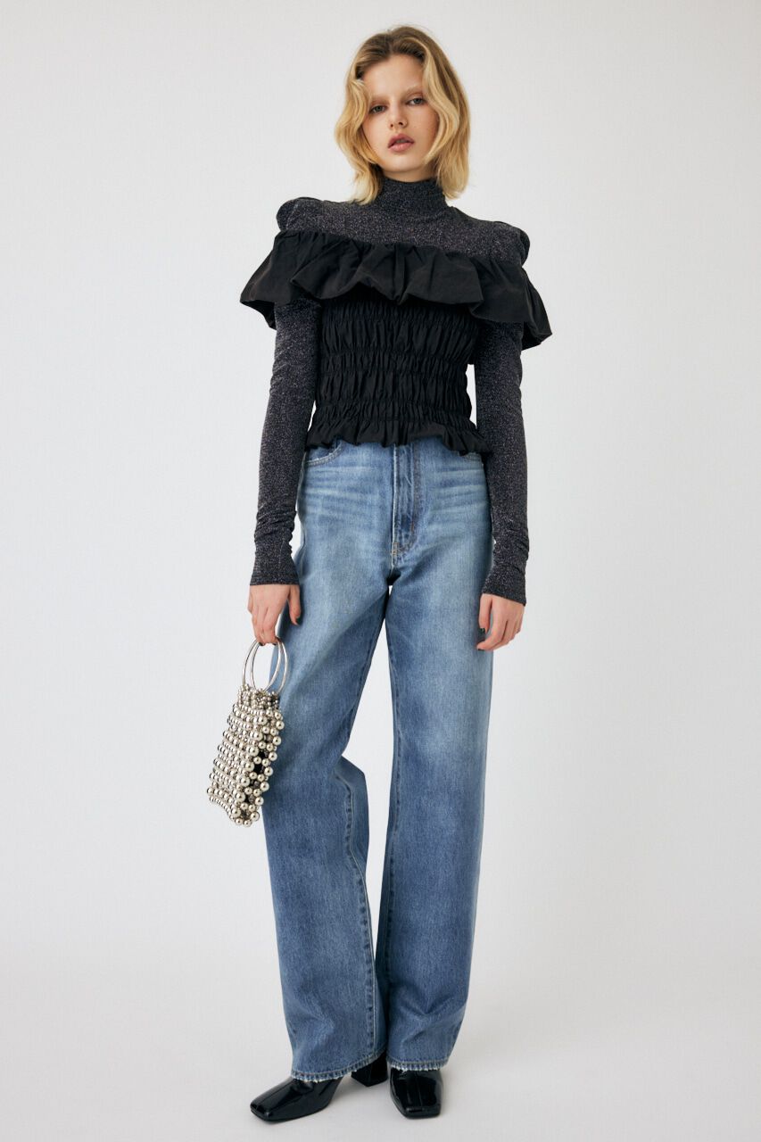 MOUSSY「BALLOON FRILL GATHER ビスチェ」|シャツ・ブラウス|