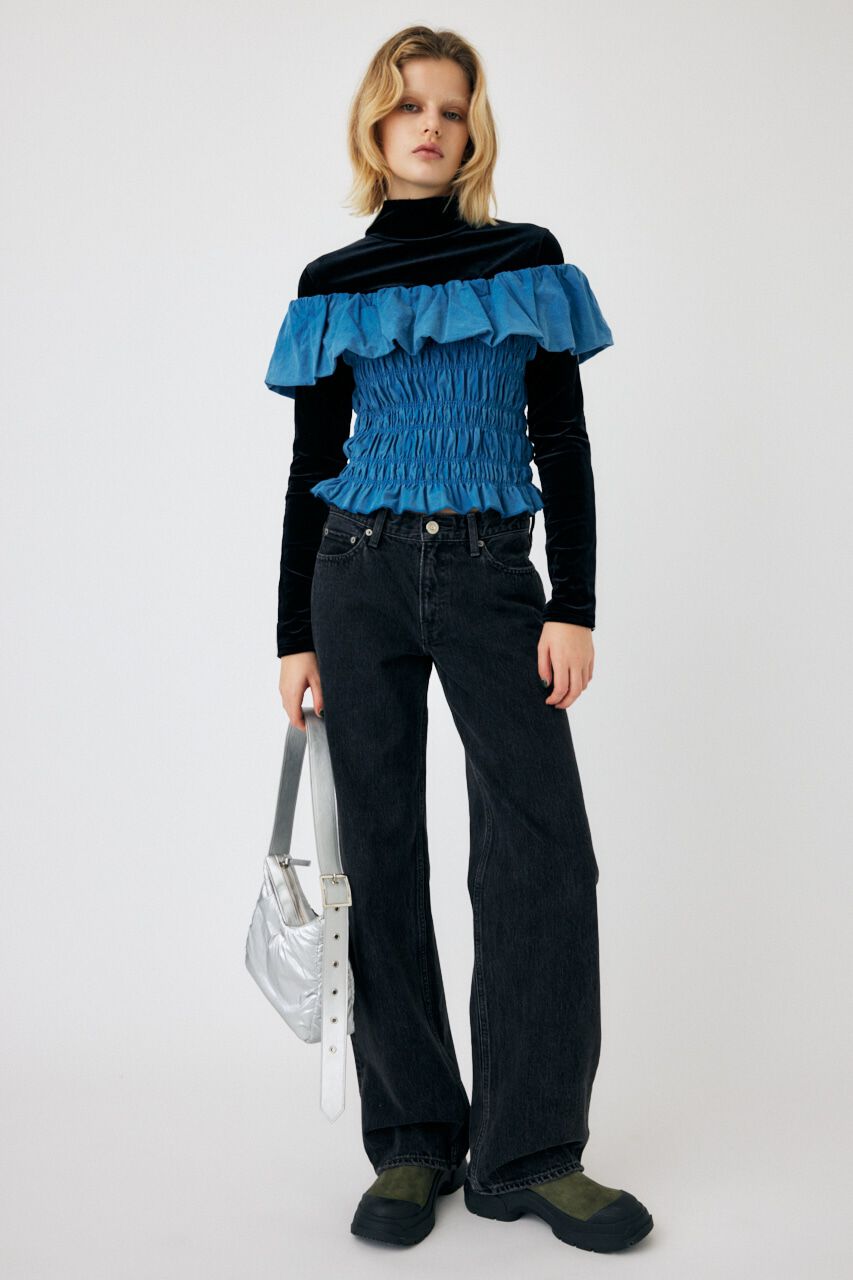 MOUSSY「BALLOON FRILL GATHER ビスチェ」|シャツ・ブラウス|