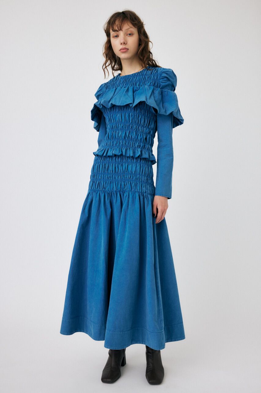 MOUSSY「BALLOON FRILL GATHER ビスチェ」|シャツ・ブラウス|