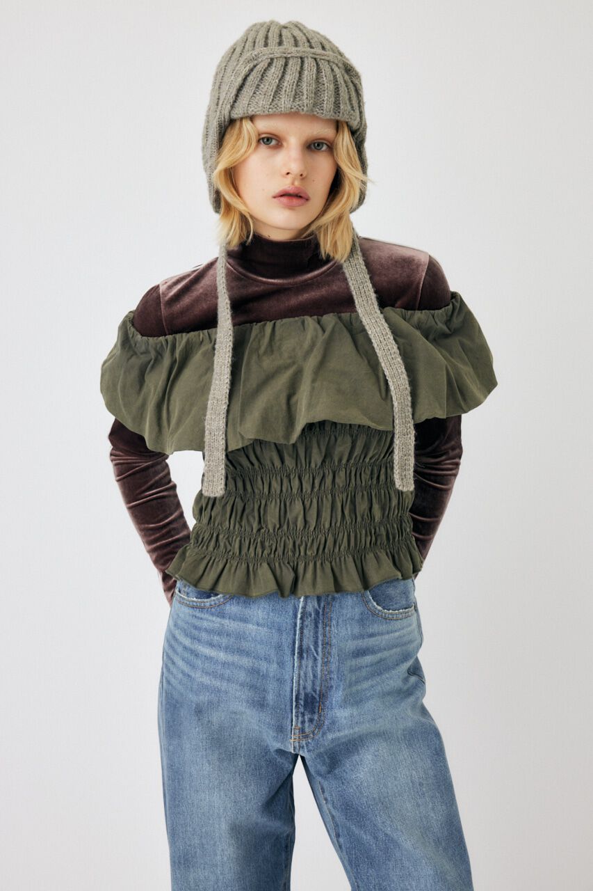 MOUSSY「BALLOON FRILL GATHER ビスチェ」|シャツ・ブラウス|KHA